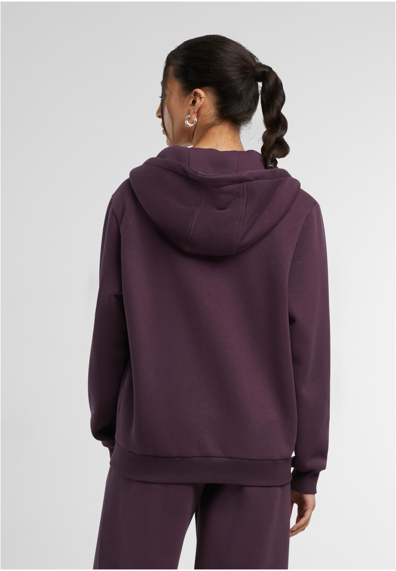Ladies Fluffy Zip Hoody plumpurple | plumpurple
