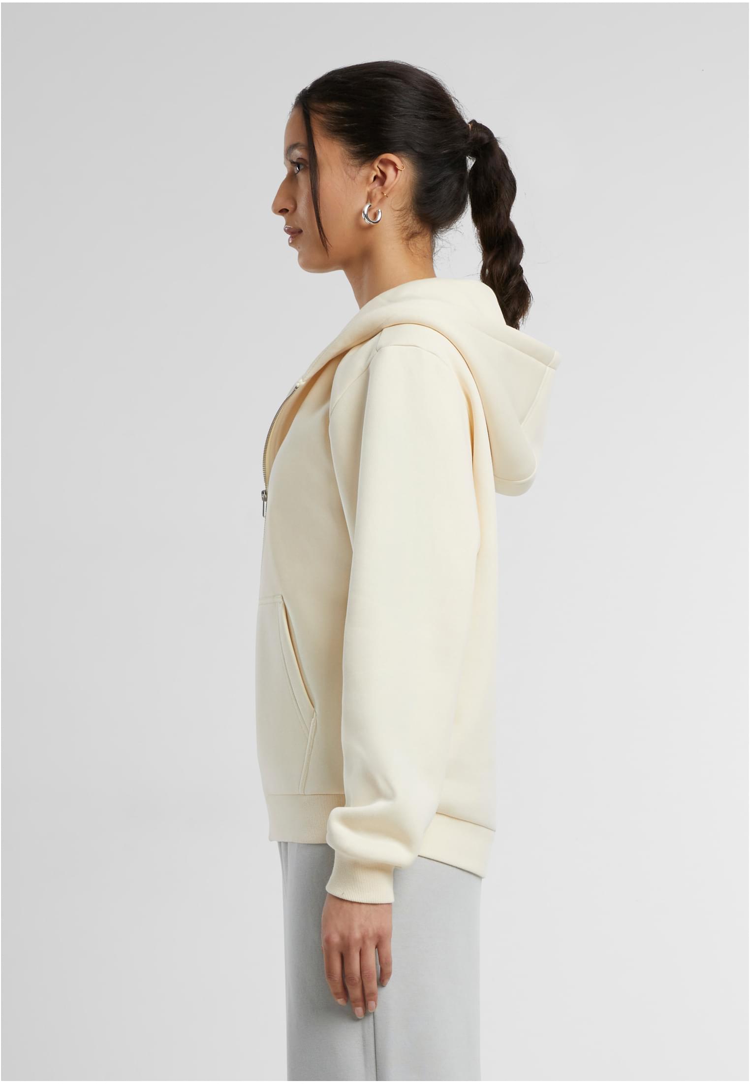 Ladies Fluffy Zip Hoody whitesand | whitesand