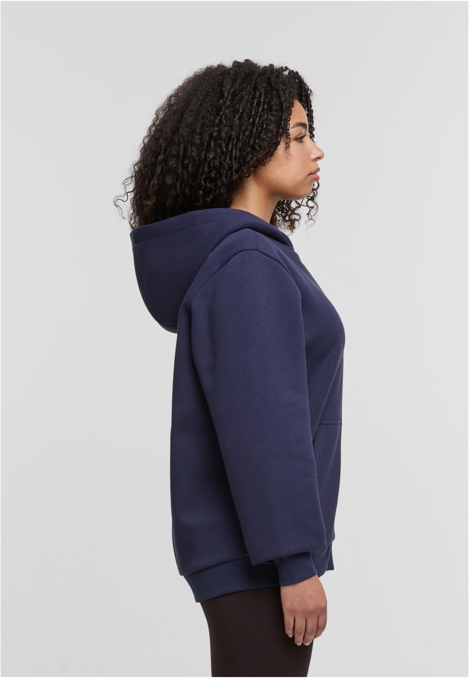 Ladies Fluffy Zip Hoody navy | navy
