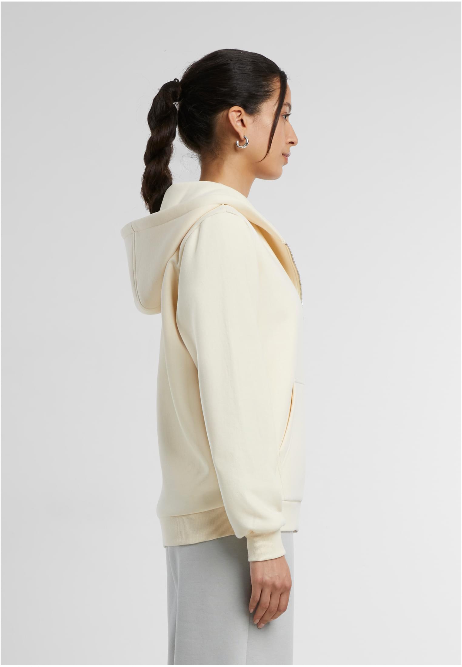Ladies Fluffy Zip Hoody whitesand | whitesand
