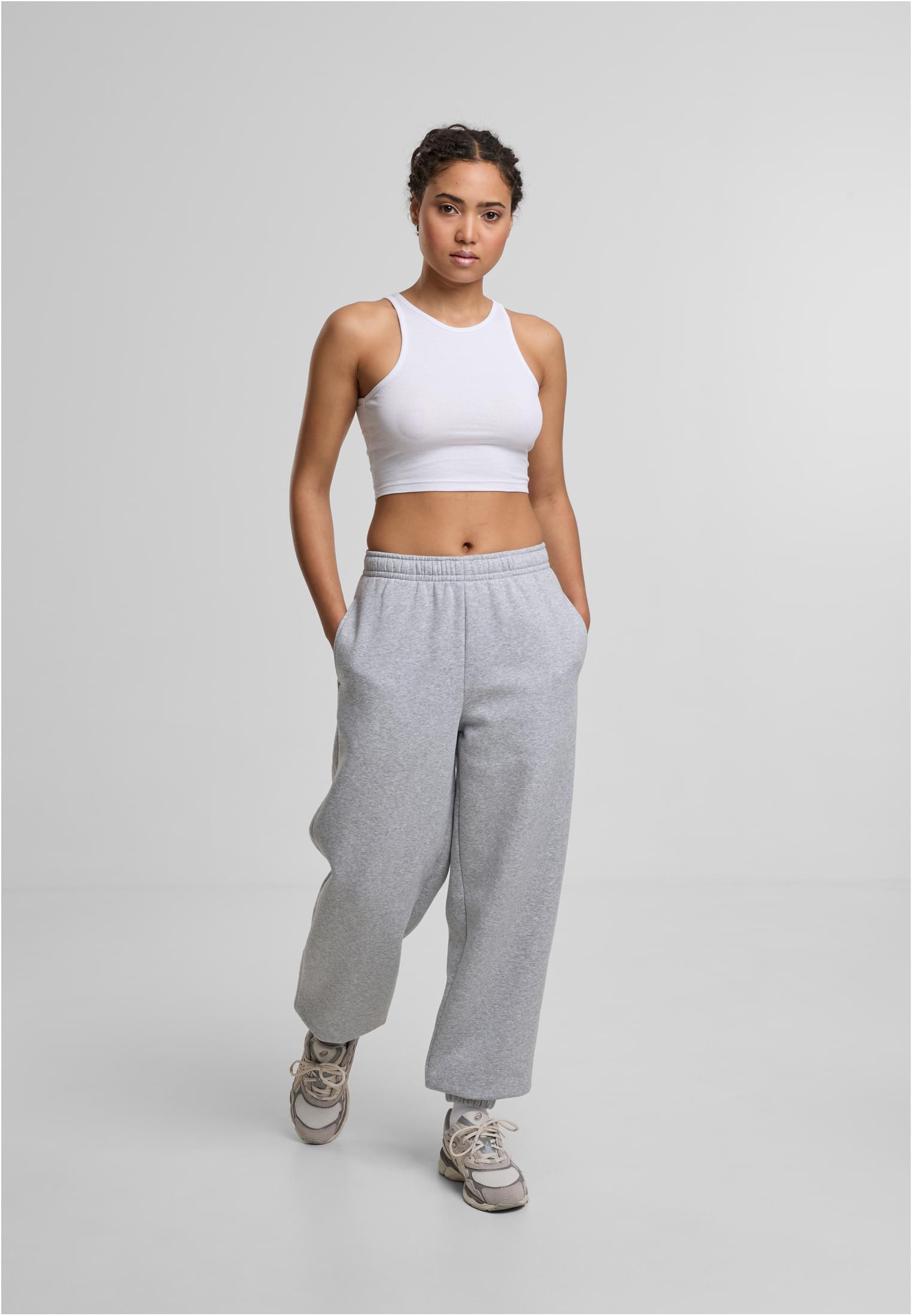 Ladies Fluffy Sweatpants heathergrey | heathergrey