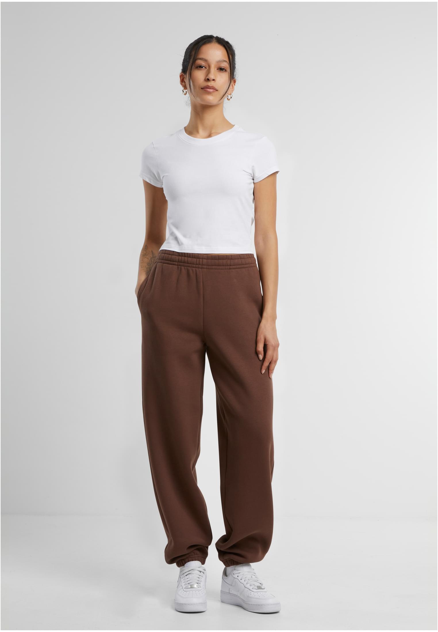 Ladies Fluffy Sweatpants chocolatebrown | chocolatebrown