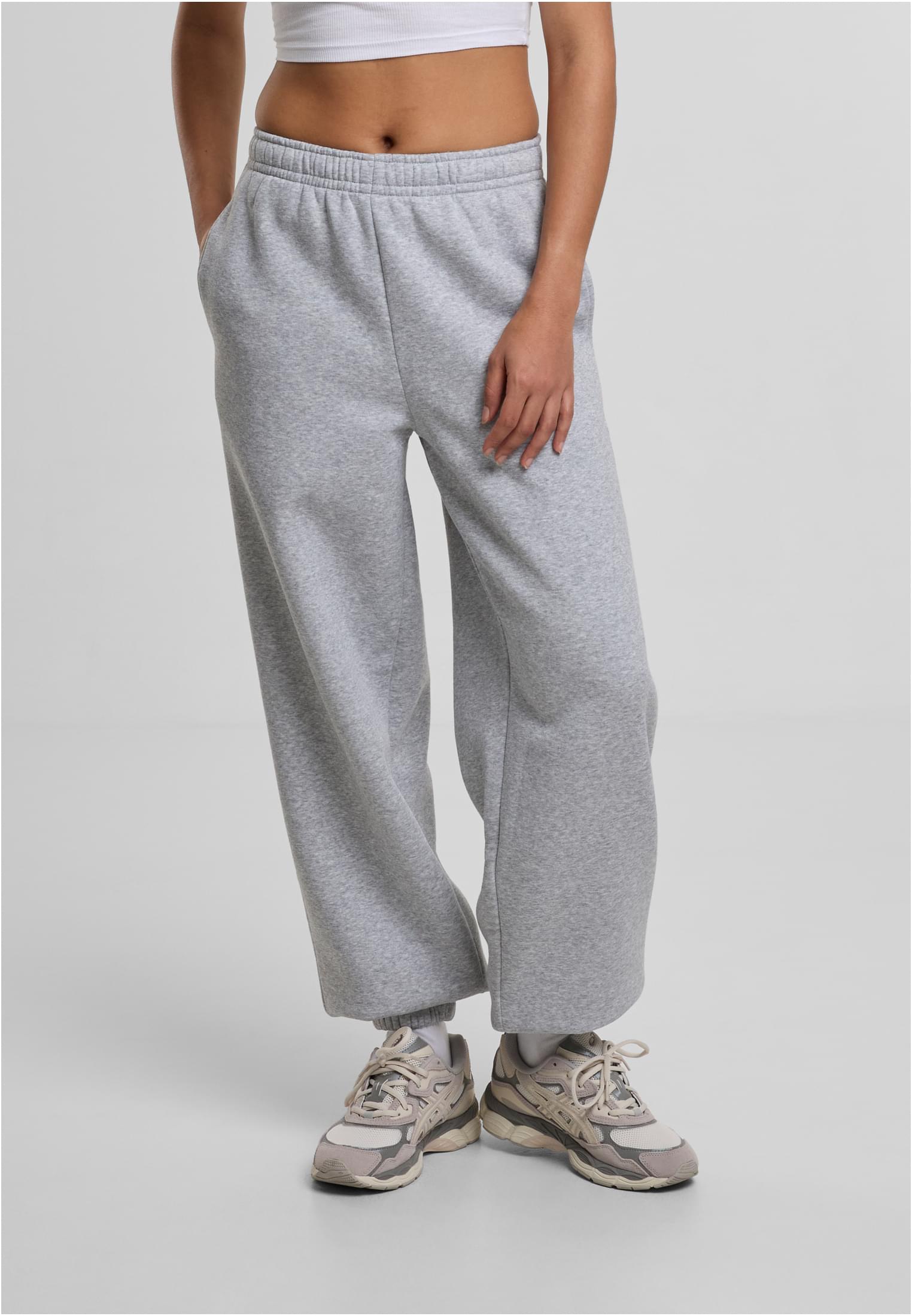 Ladies Fluffy Sweatpants heathergrey | heathergrey