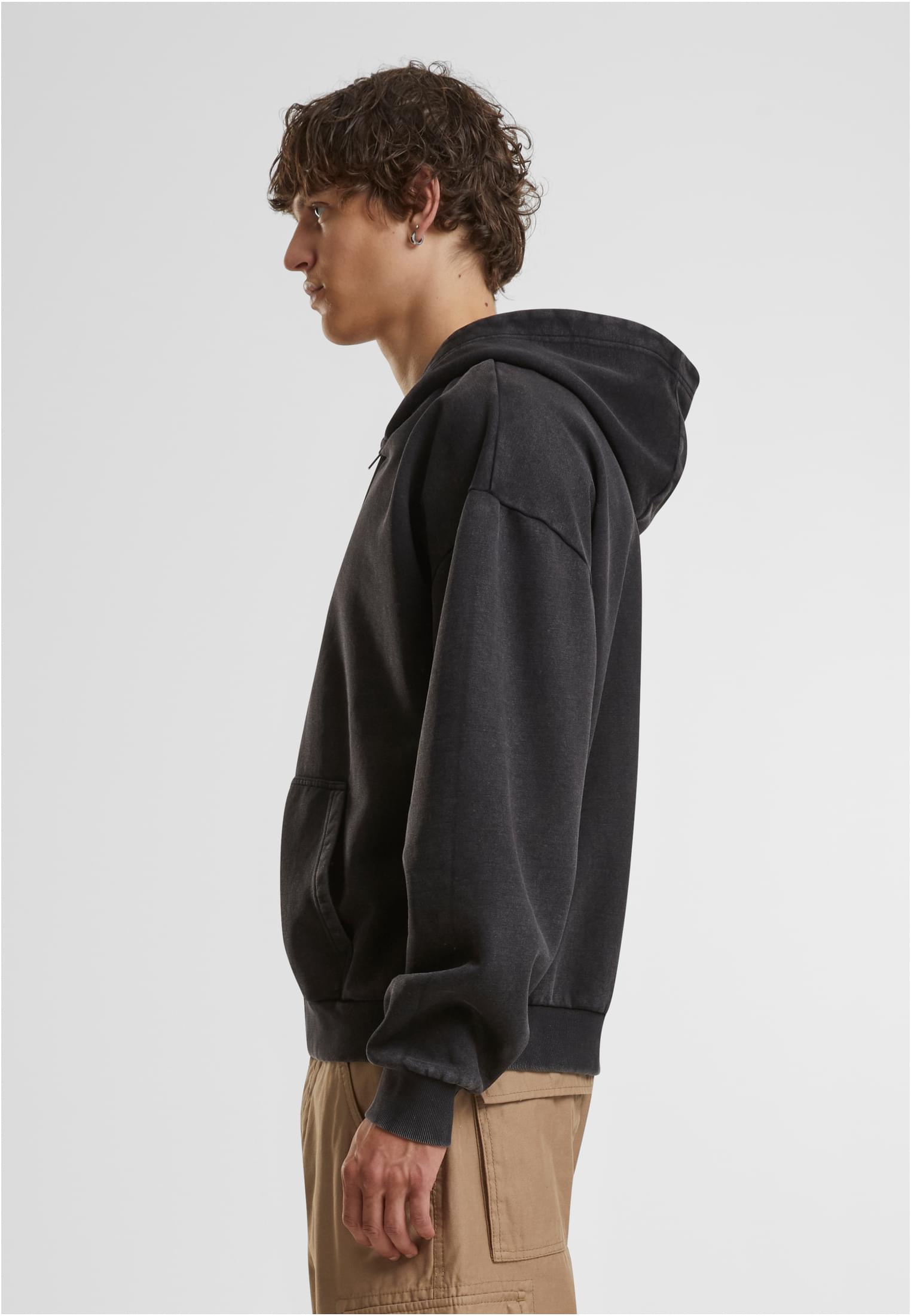 Vintage Heavy Zip Hoodie black | black