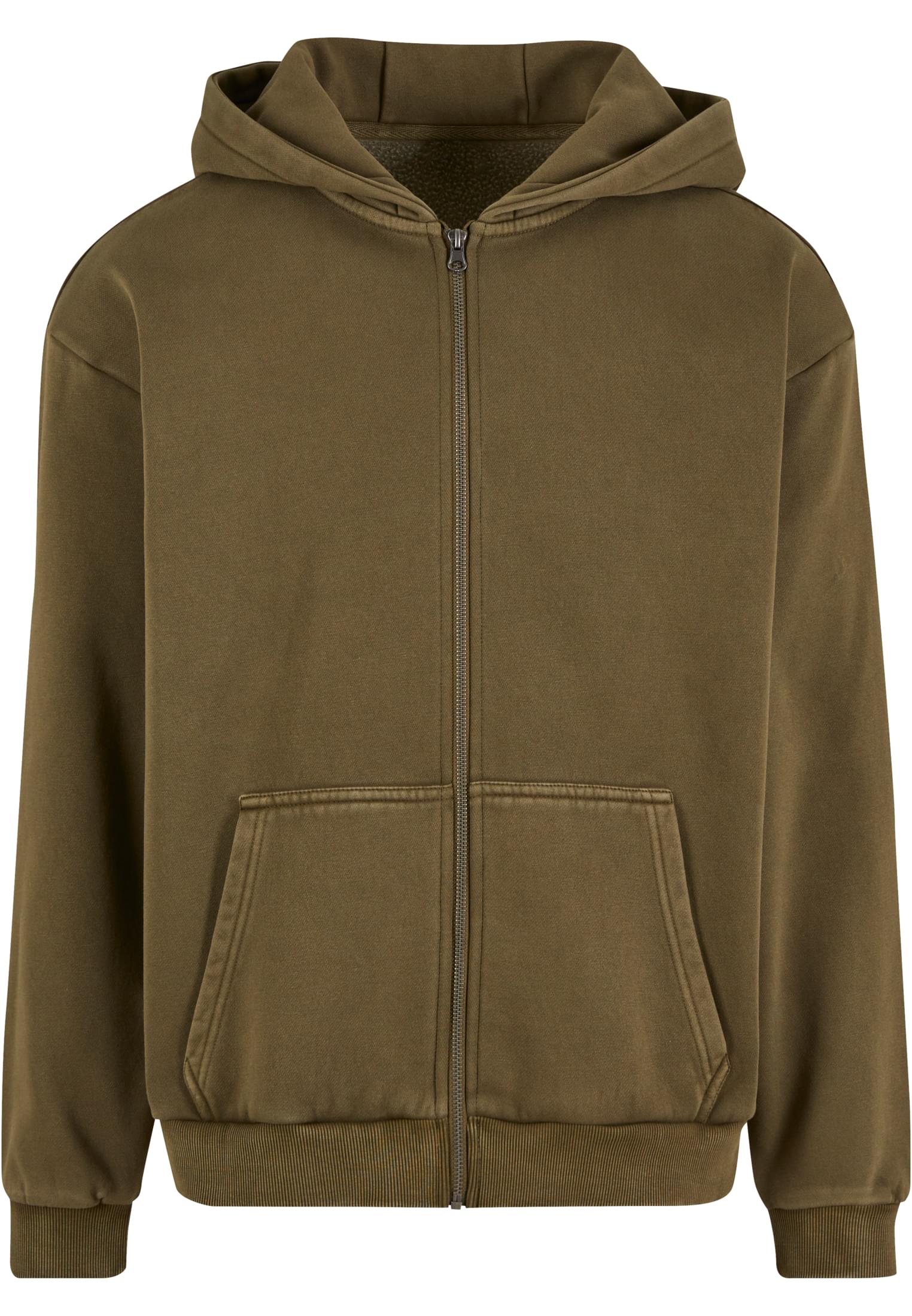 Vintage Heavy Zip Hoodie olive | olive