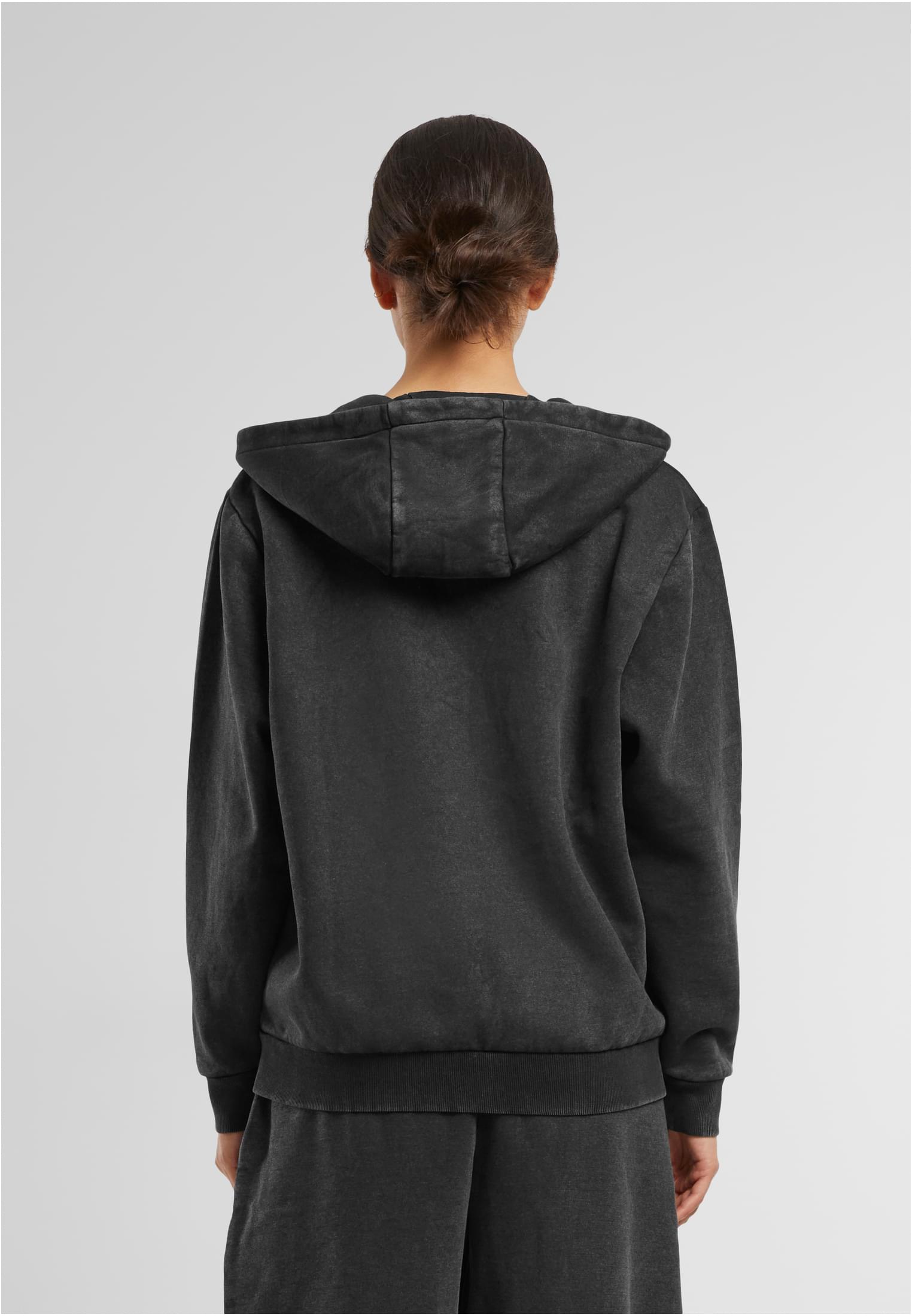 Ladies Vintage Heavy Zip Hoody black | black