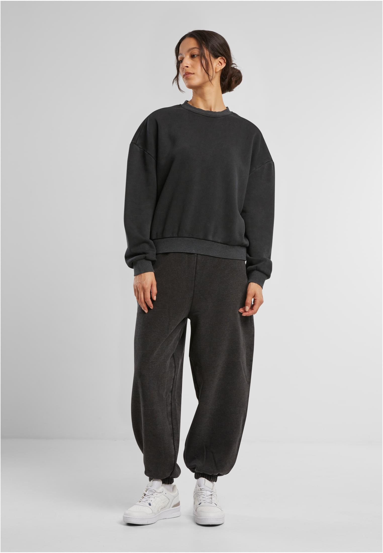 Ladies Vintage Heavy Crewneck black | black