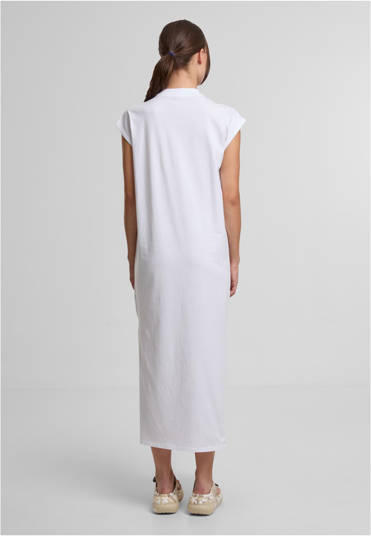 Ladies Long Extended Shoulder Dress white | white
