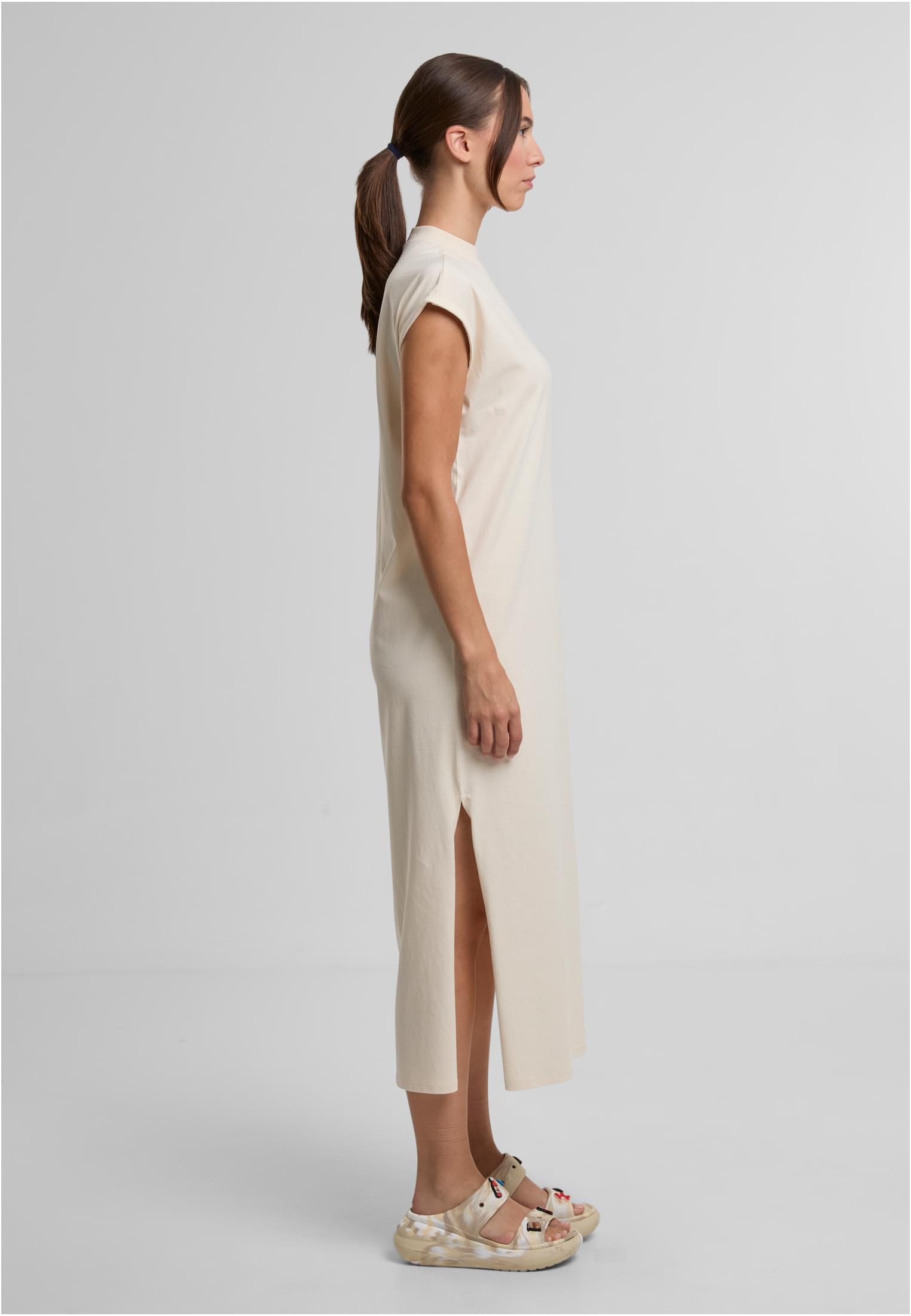 Ladies Long Extended Shoulder Dress whitesand | whitesand