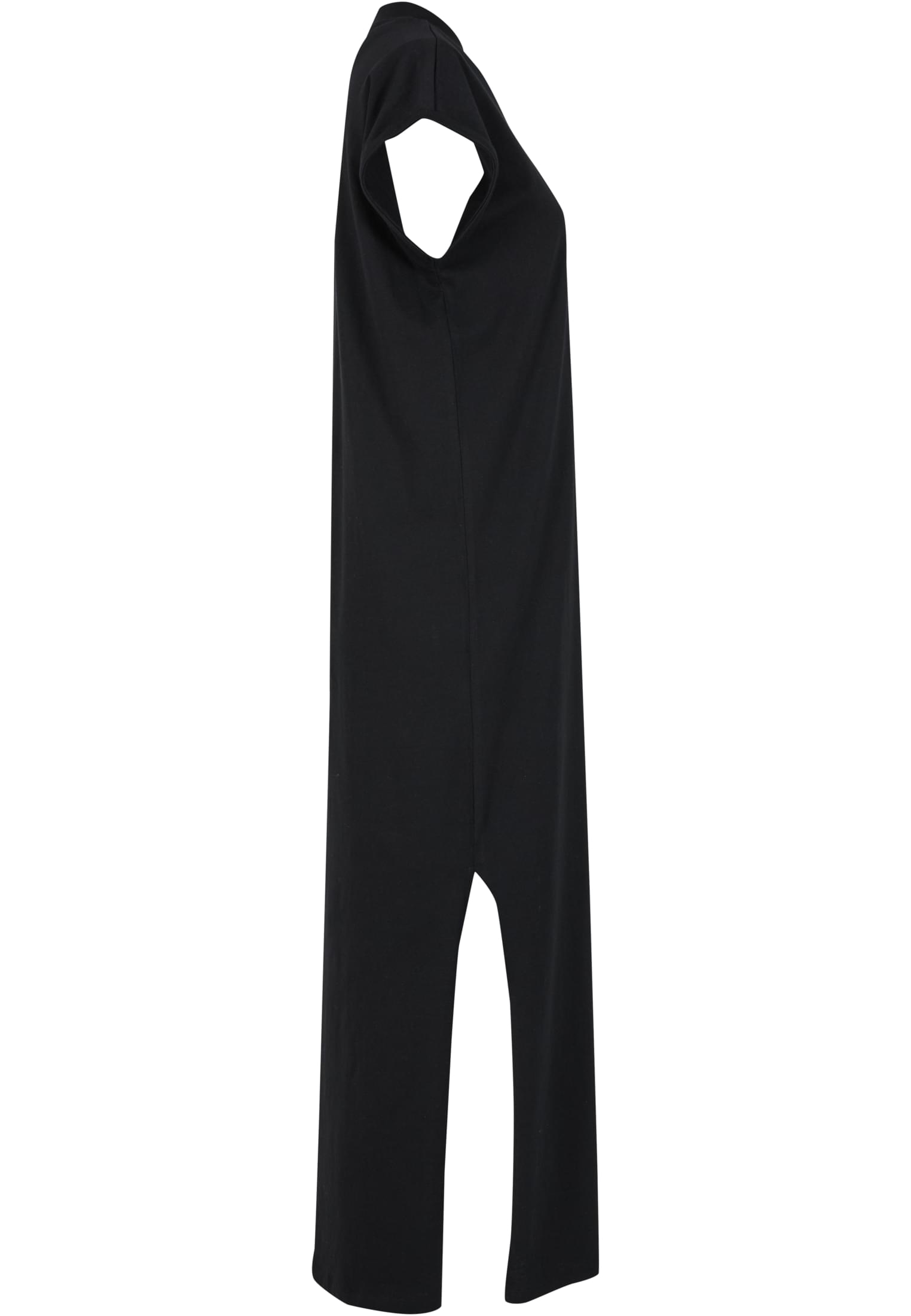 Ladies Long Extended Shoulder Dress black | black