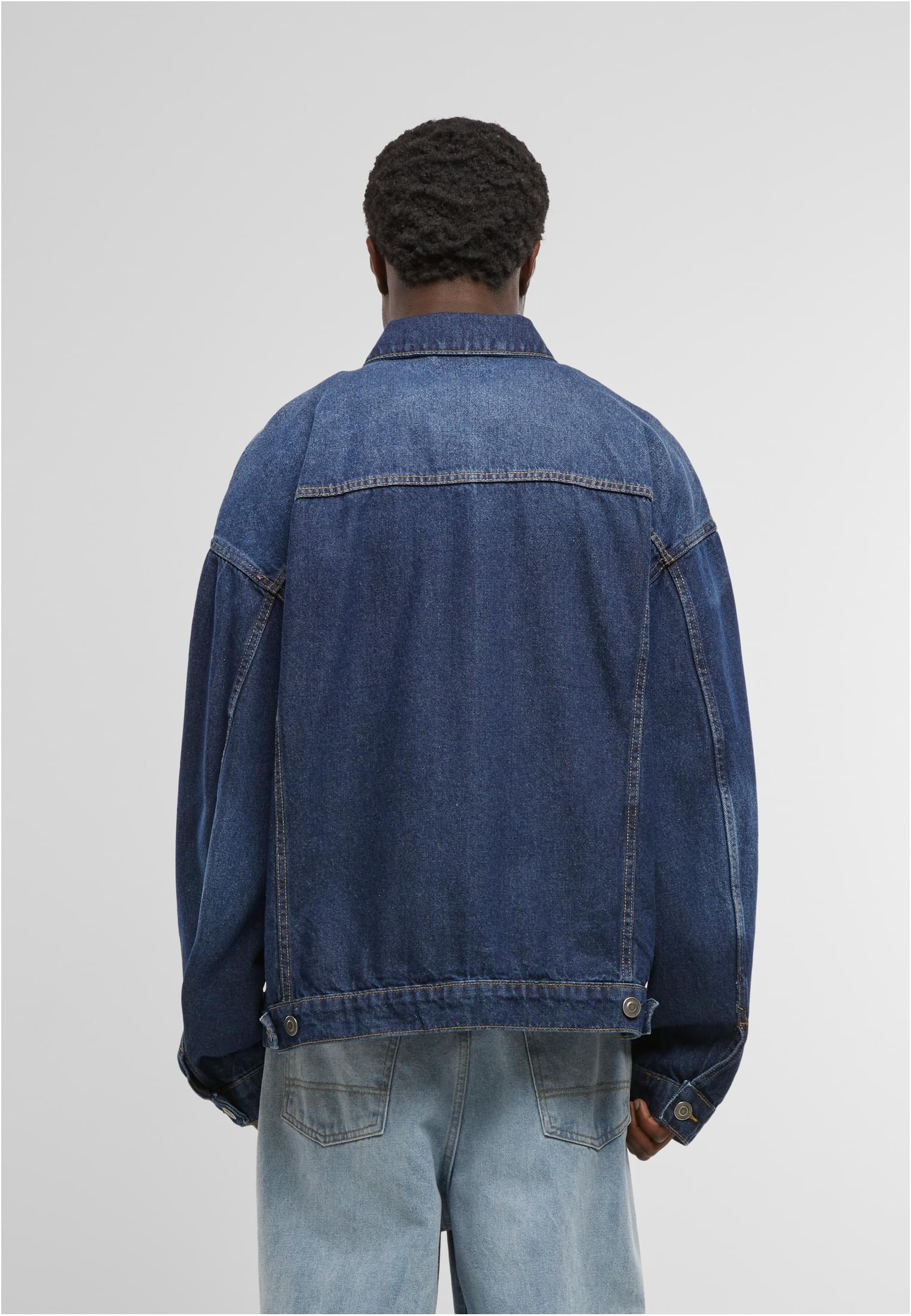 Heavy Ounce Boxy Denim Jacket new mid blue washed | new mid blue washed