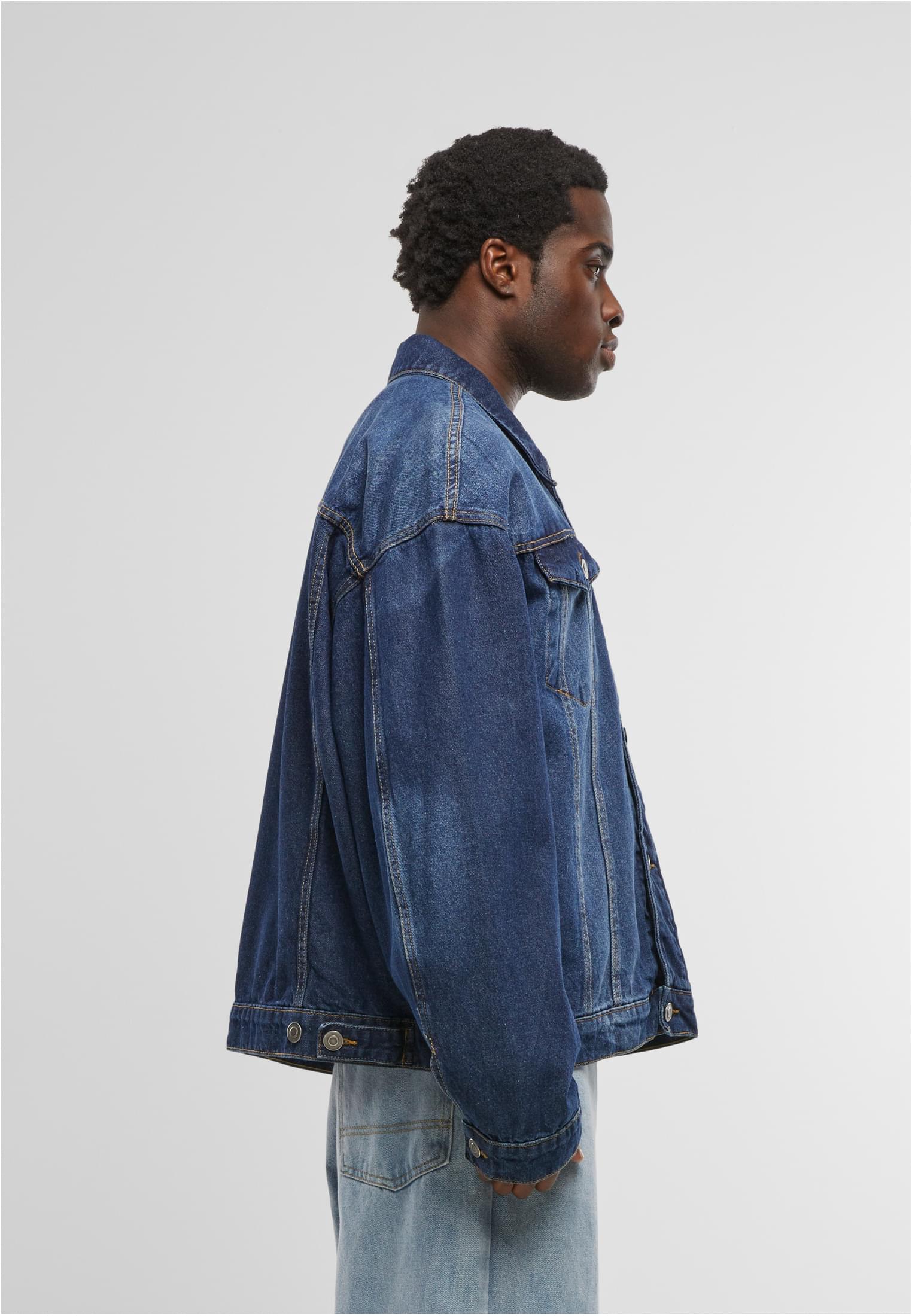 Heavy Ounce Boxy Denim Jacket new mid blue washed | new mid blue washed