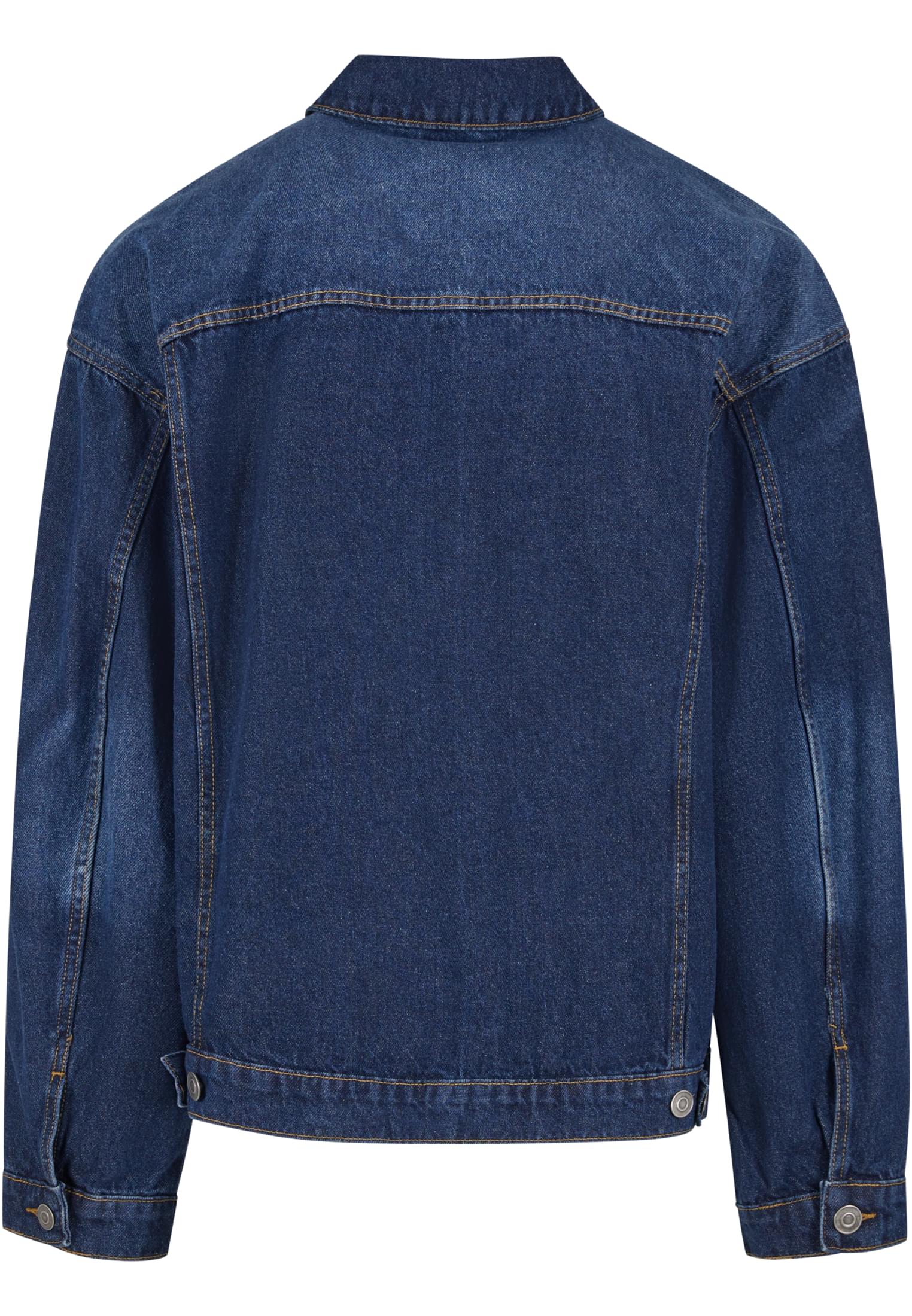 Heavy Ounce Boxy Denim Jacket new mid blue washed | new mid blue washed
