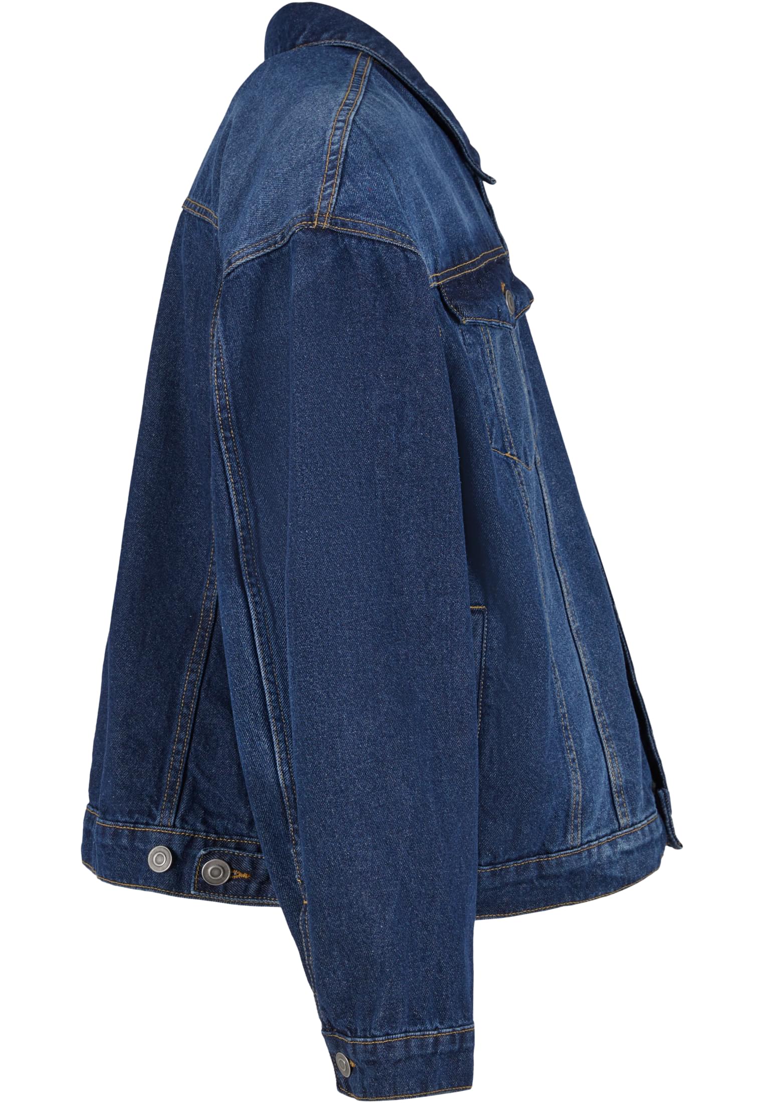 Heavy Ounce Boxy Denim Jacket new mid blue washed | new mid blue washed