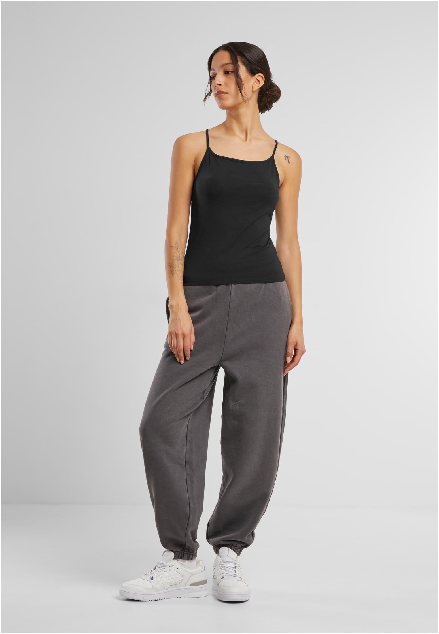Ladies Stretch Jersey Short Slim Top black | black