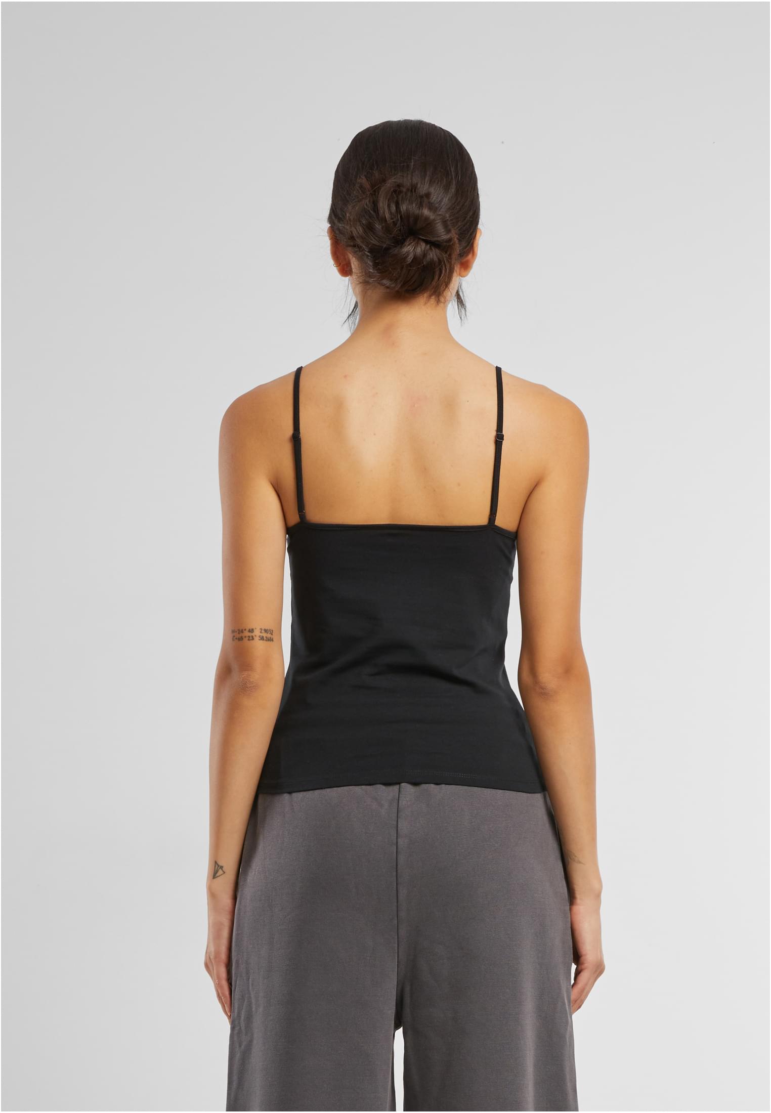 Ladies Stretch Jersey Short Slim Top black | black
