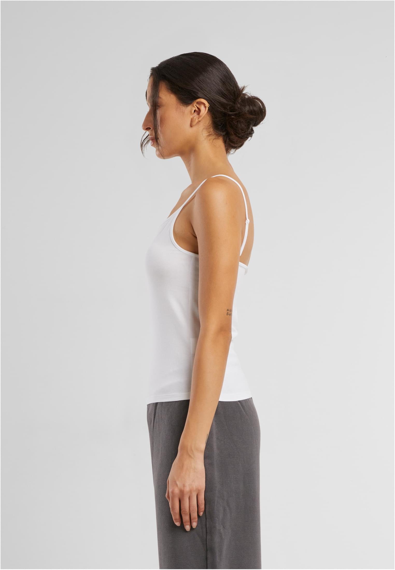 Ladies Stretch Jersey Short Slim Top white | white