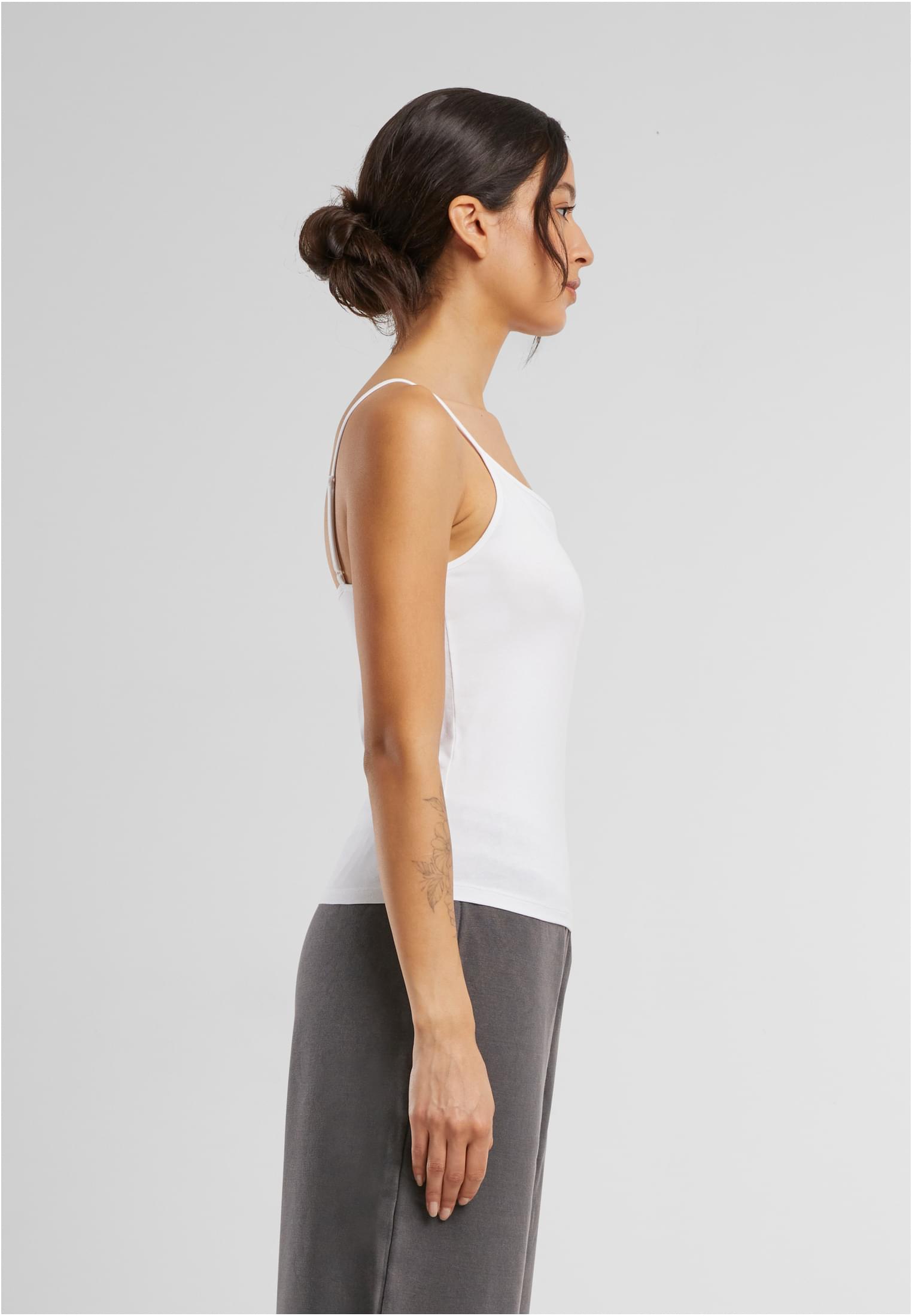 Ladies Stretch Jersey Short Slim Top white | white