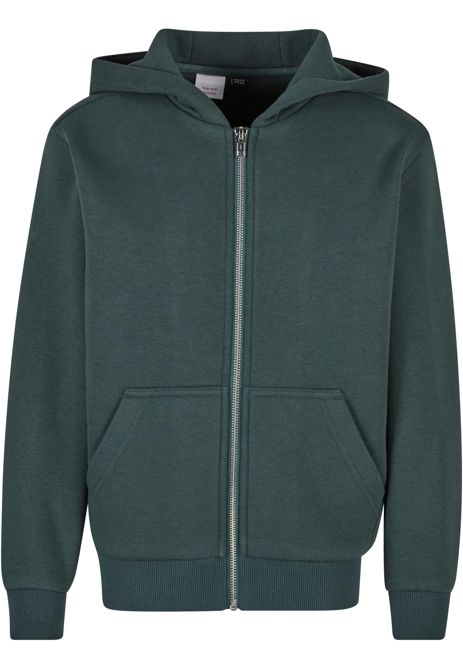 Kids Fluffy Zip Hoody bottlegreen | bottlegreen