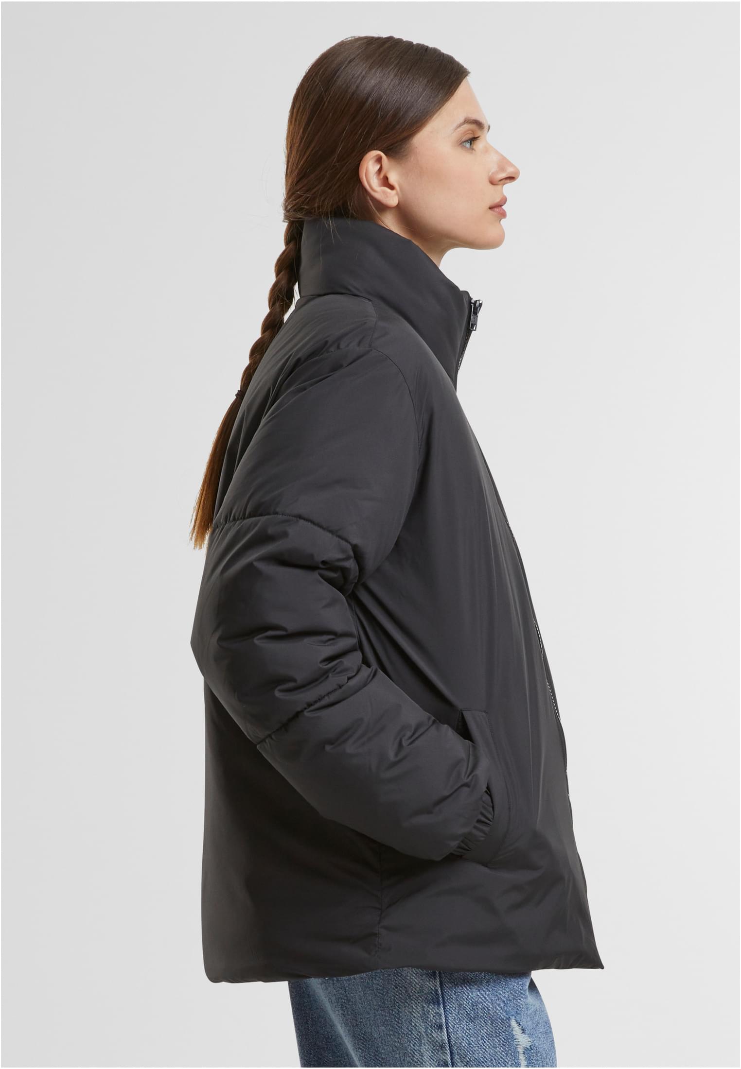 Ladies Loose Puffer Jacket black | black