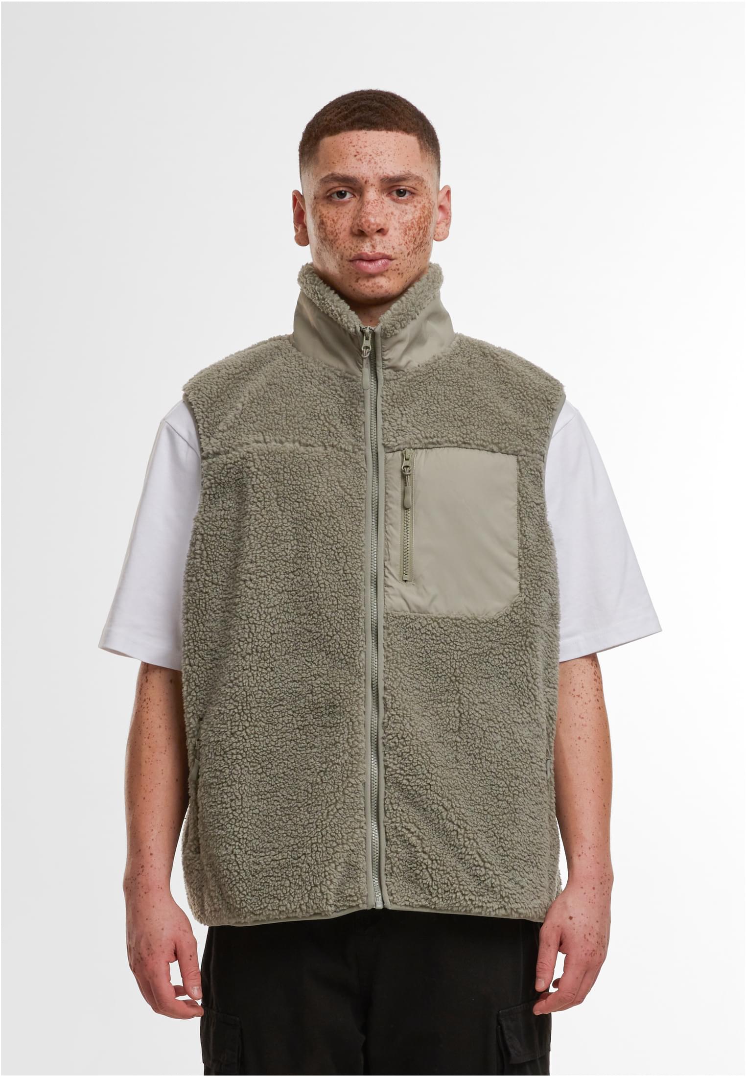 Bonded Sherpa Vest paleolive | paleolive