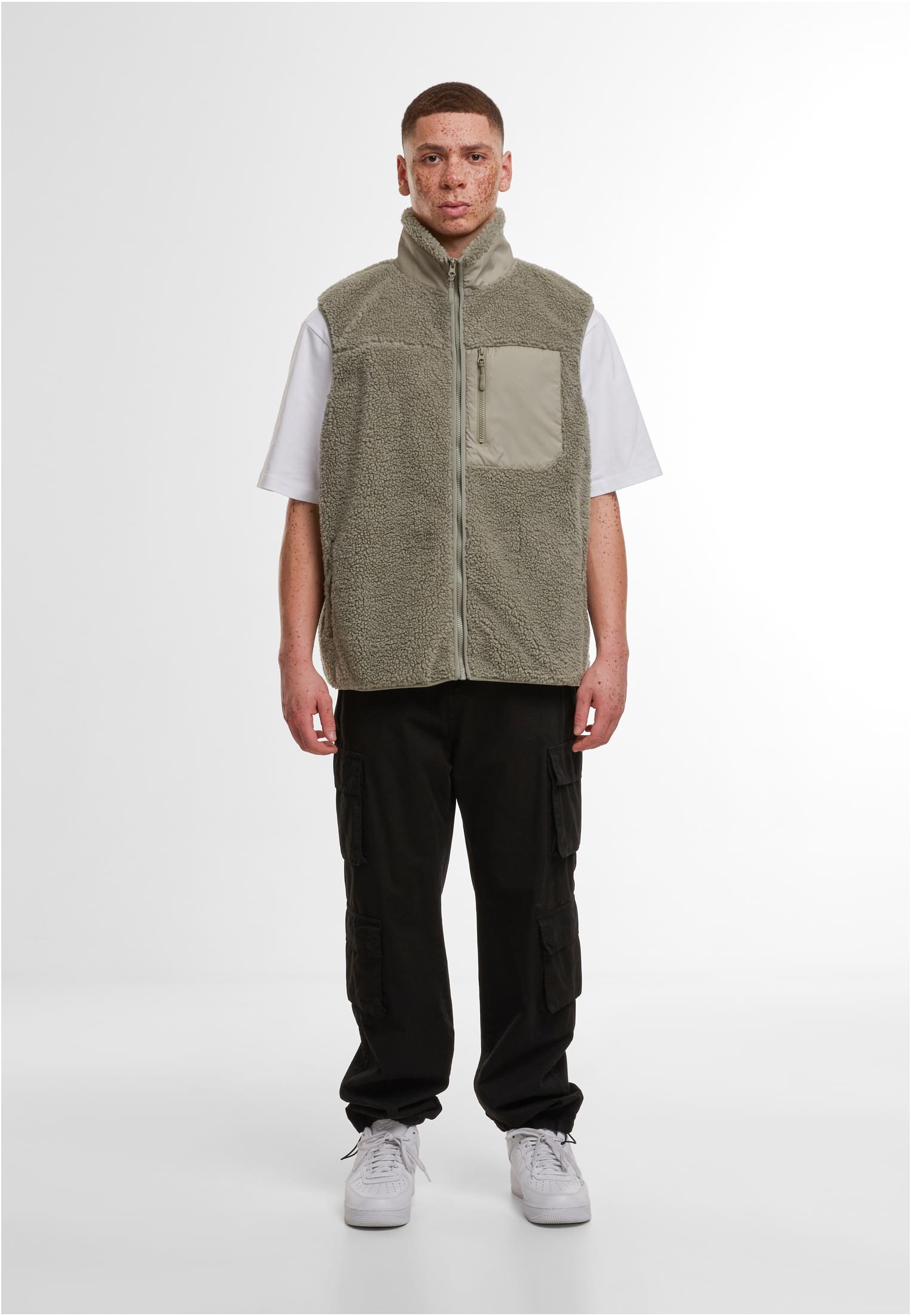 Bonded Sherpa Vest paleolive | paleolive