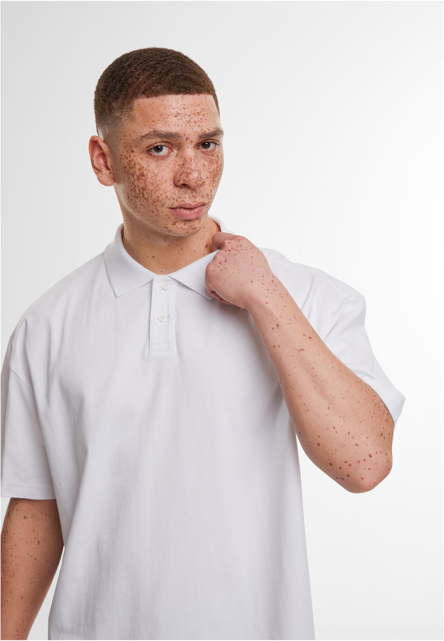 Oversized Polo Shirt white | white