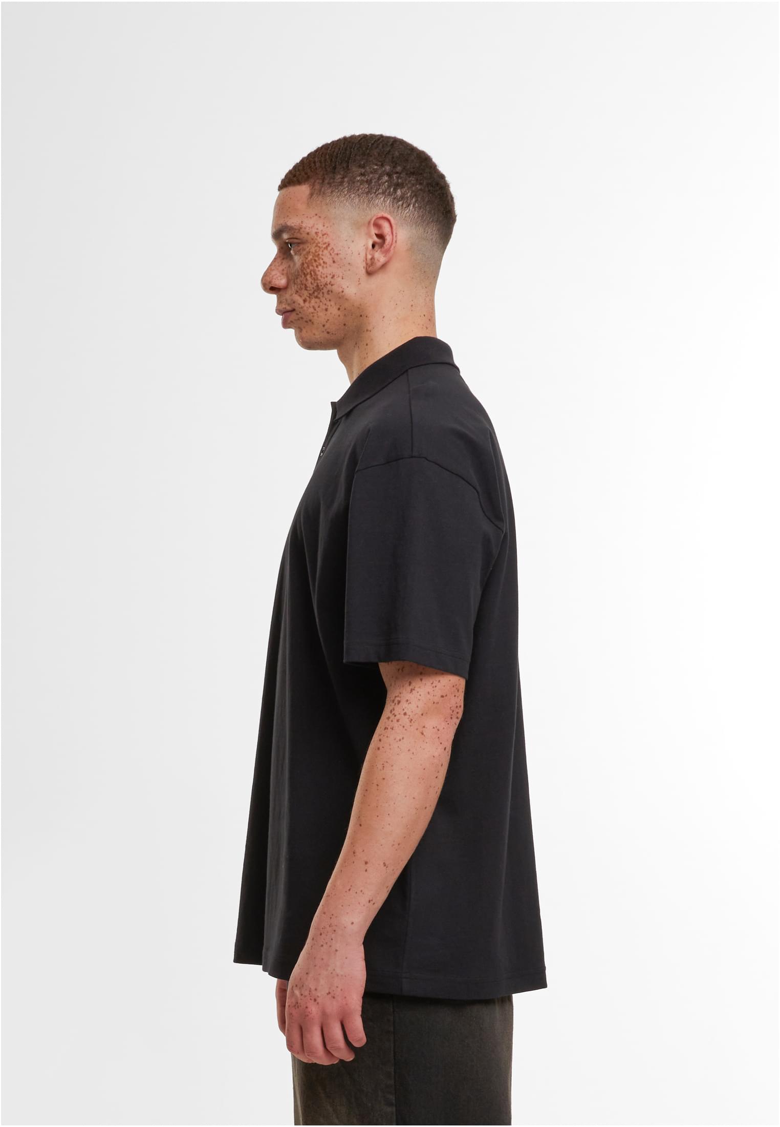 Oversized Polo Shirt black | black
