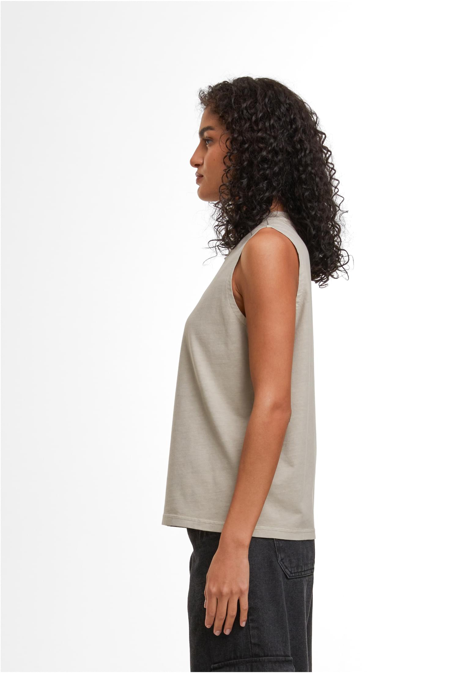Ladies Vintage Washed Sleeveless Tee chalkdust | chalkdust