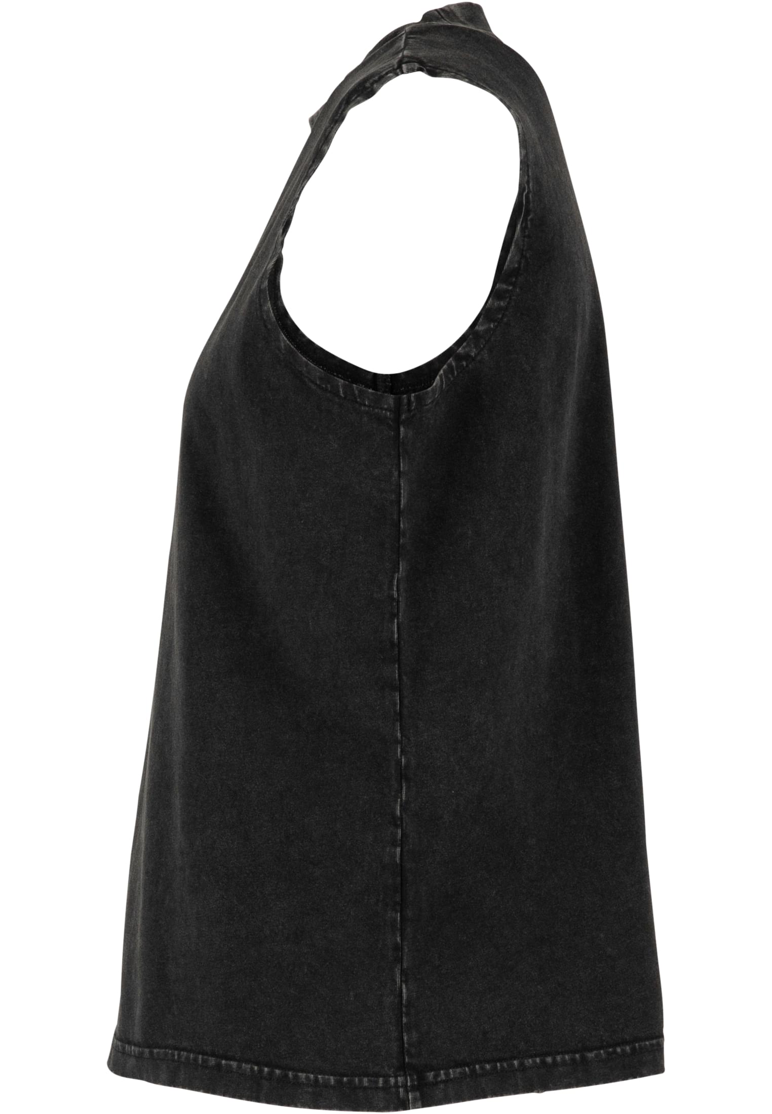 Ladies Vintage Washed Sleeveless Tee black | black