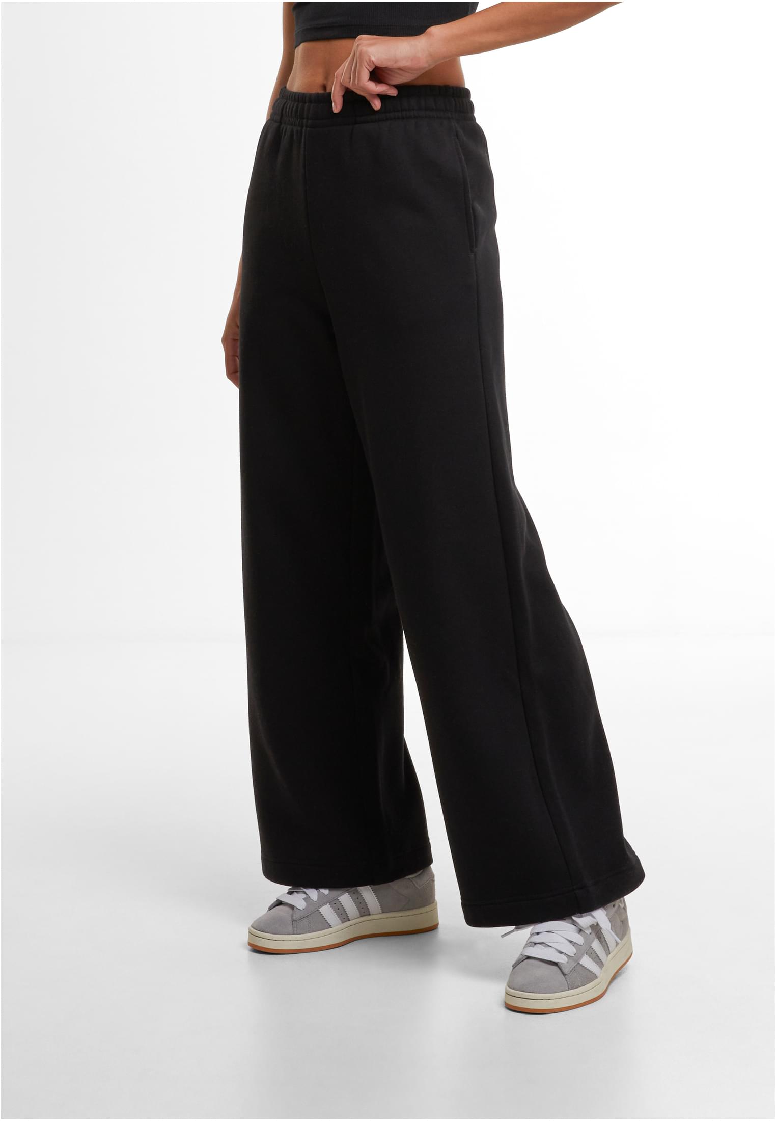 Ladies Wideleg Sweatpants black | black