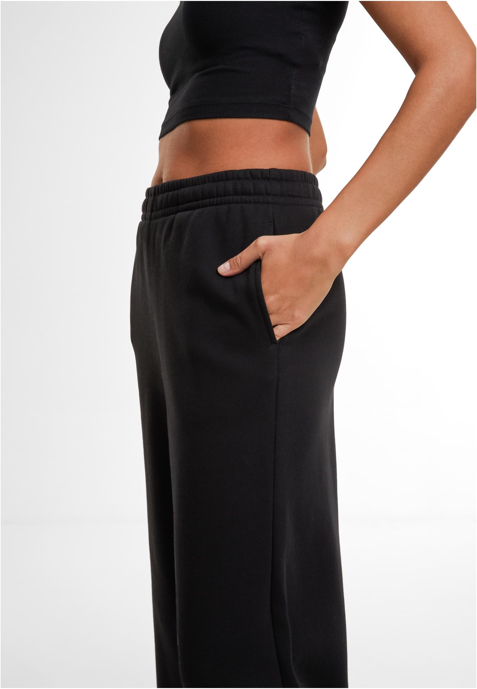 Ladies Wideleg Sweatpants black | black