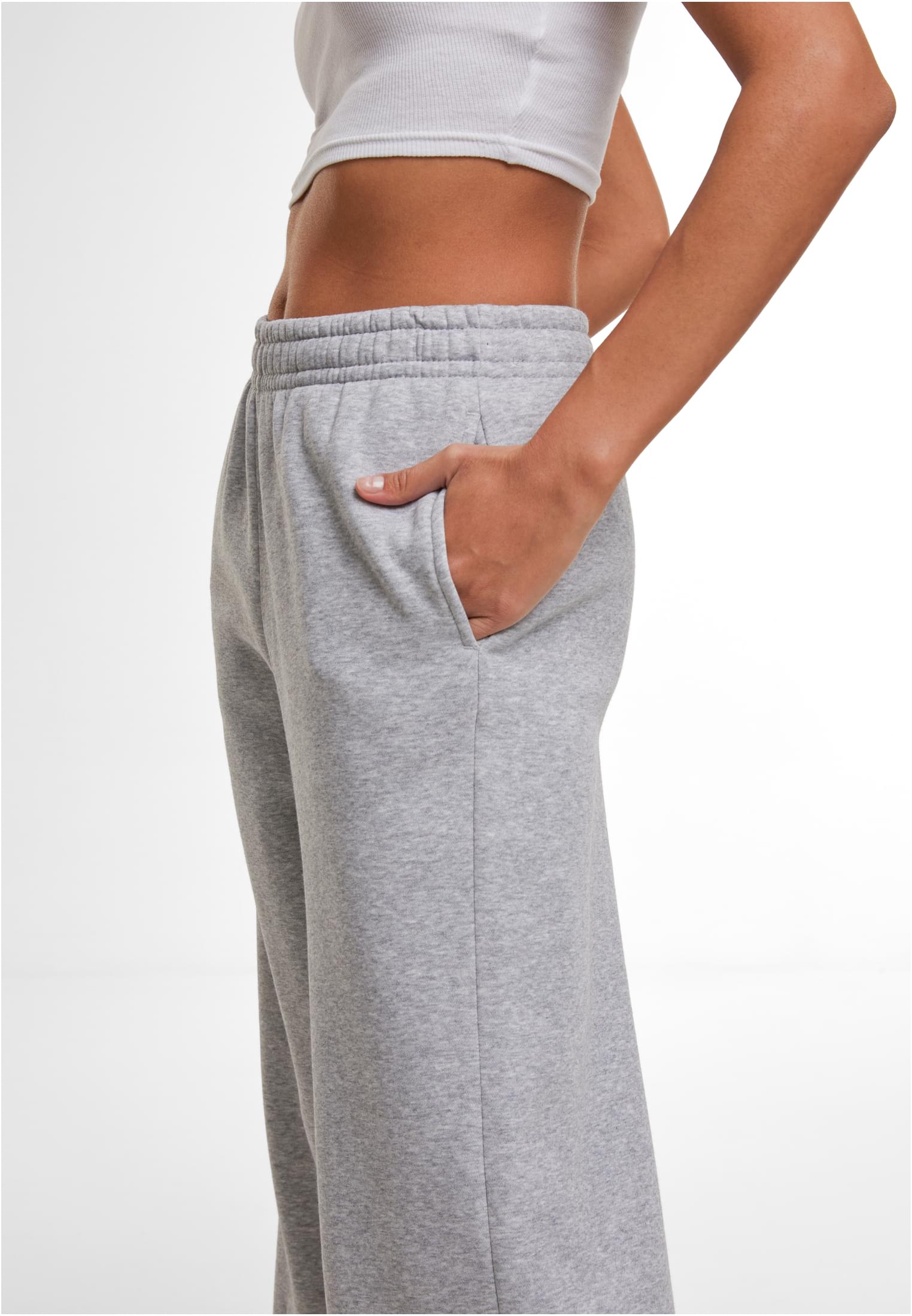 Ladies Wideleg Sweatpants heathergrey | heathergrey