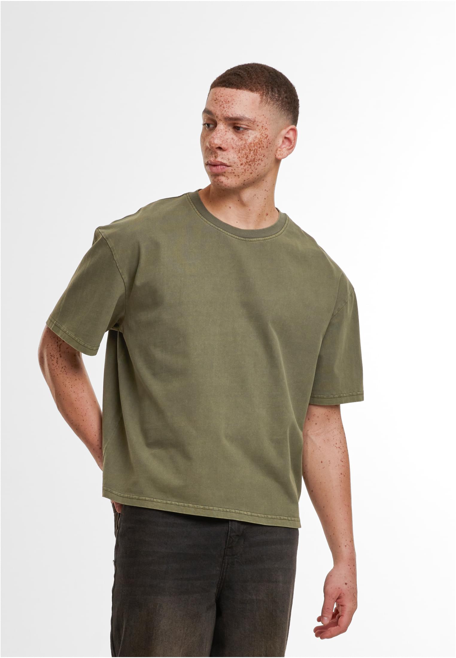 Vintage Cropped Heavy Oversize Tee warmkhaki | warmkhaki