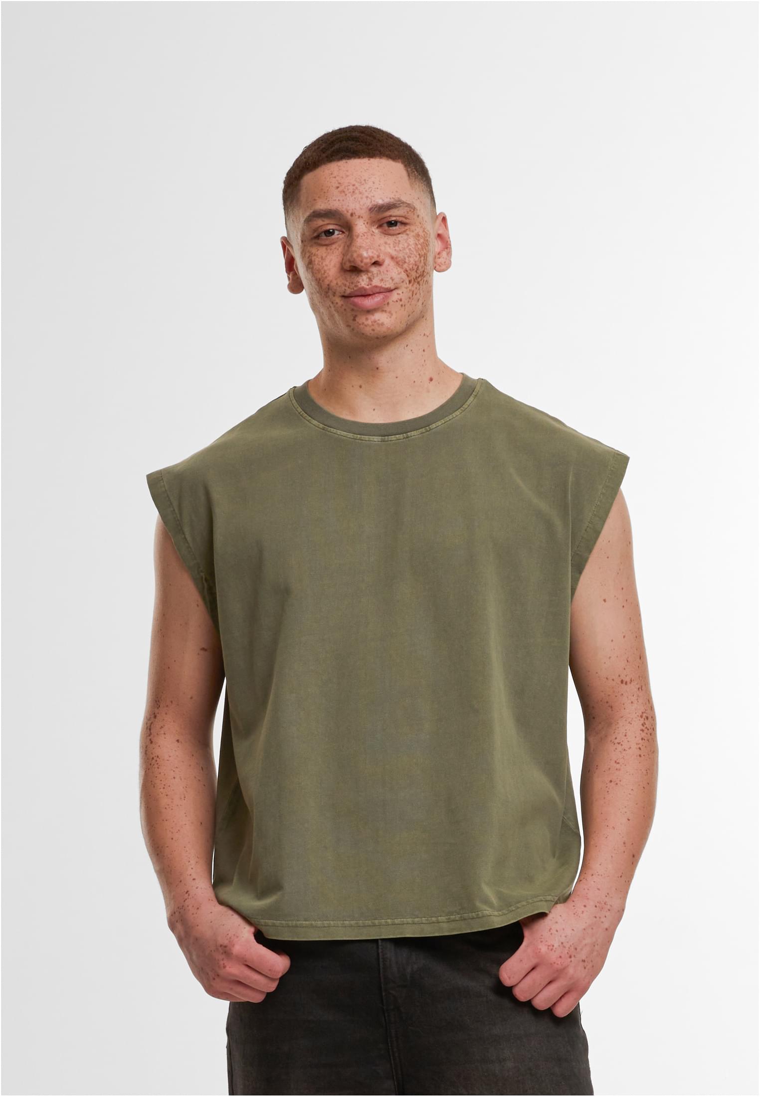 Vintage Cropped Heavy Sleeveless Tee warmkhaki | warmkhaki