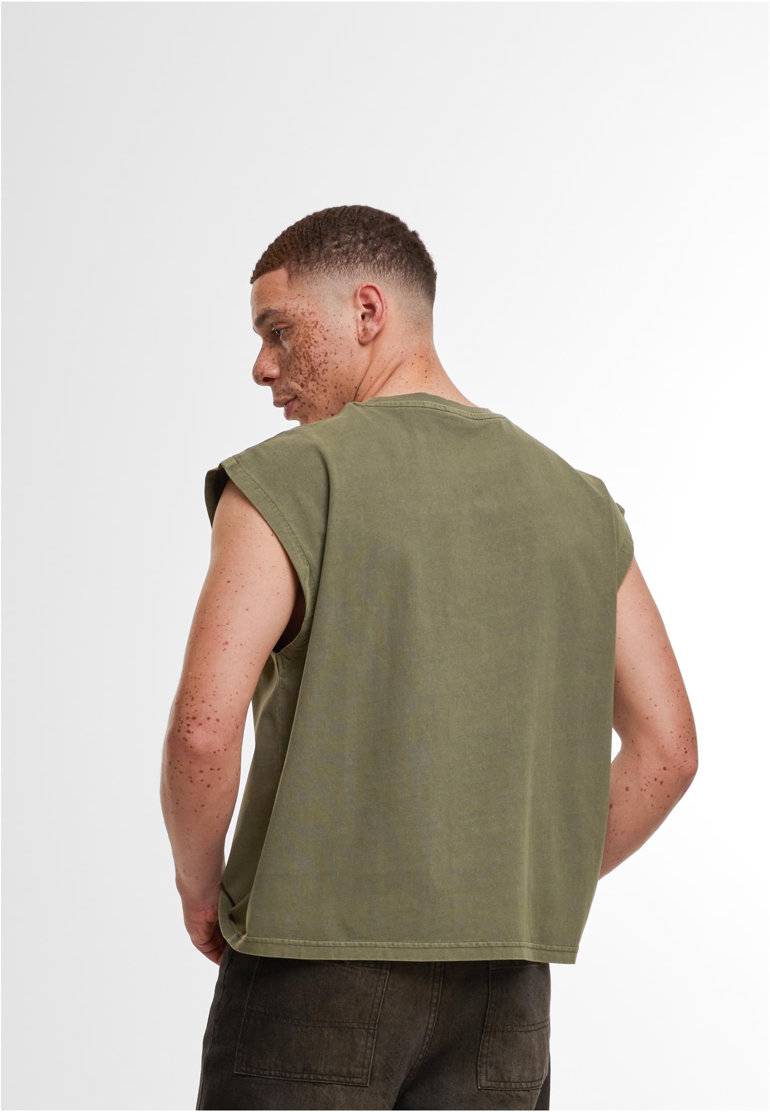 Vintage Cropped Heavy Sleeveless Tee warmkhaki | warmkhaki