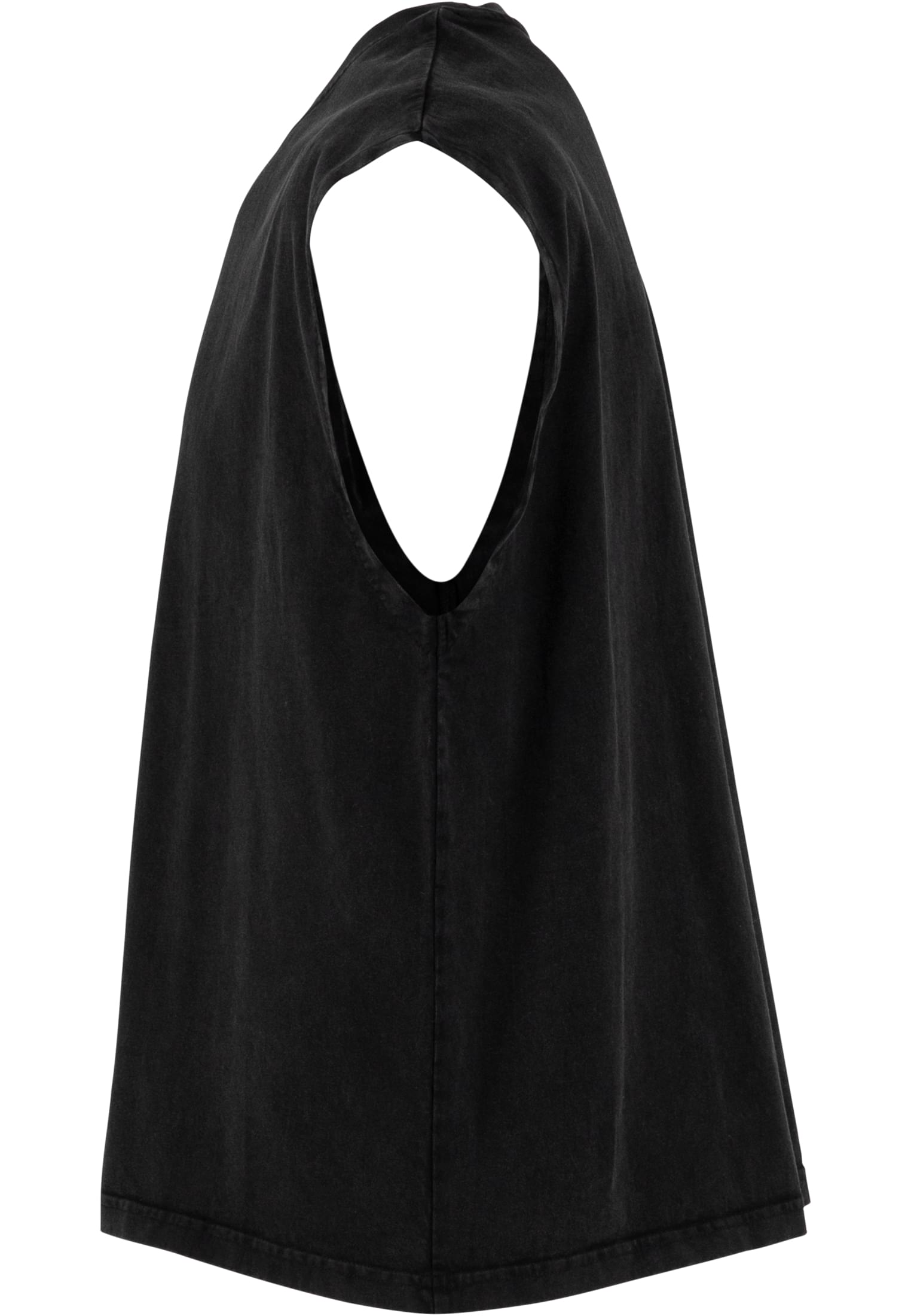 Vintage Cropped Heavy Sleeveless Tee black | black