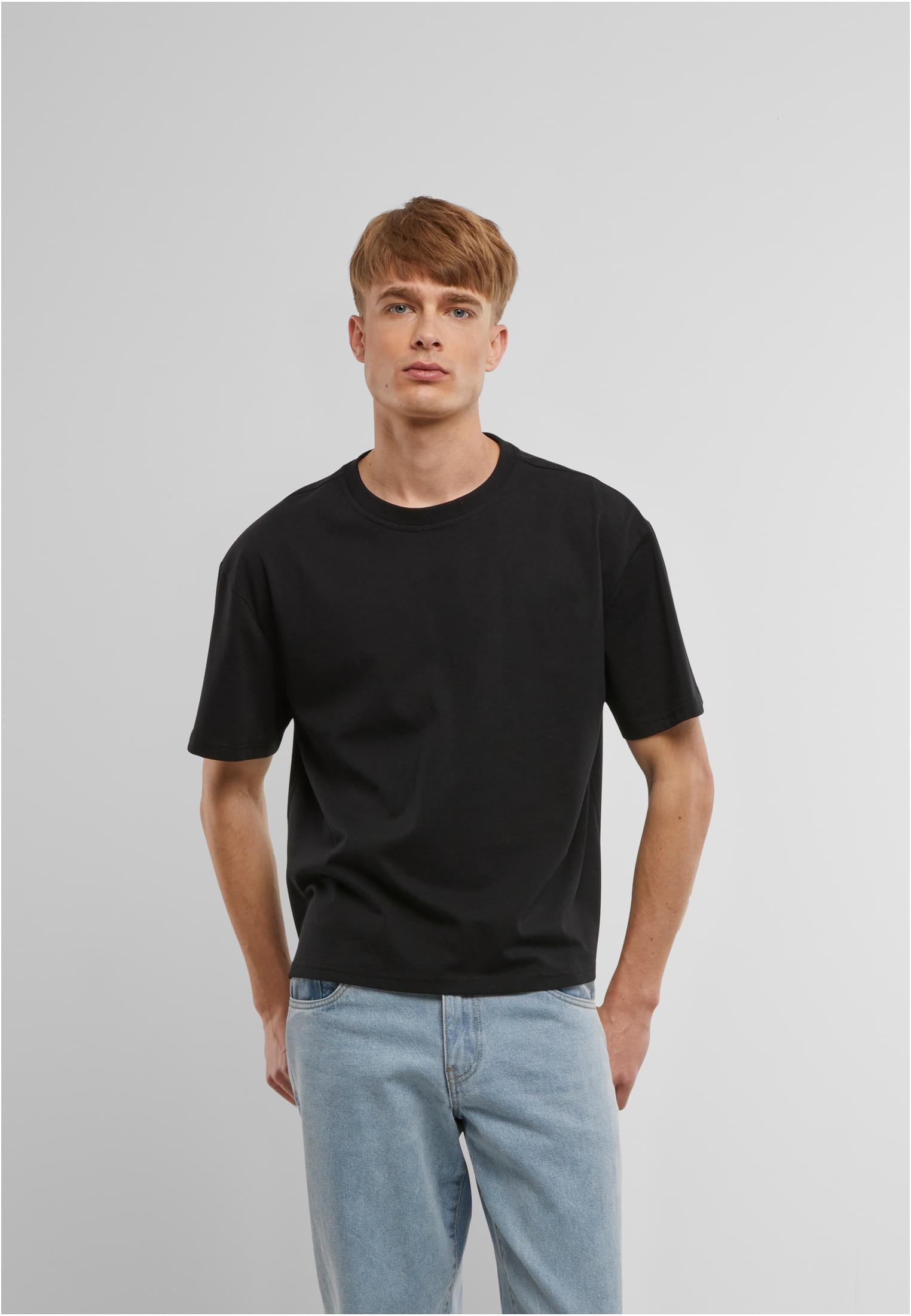 Cropped Oversize Tee black | black