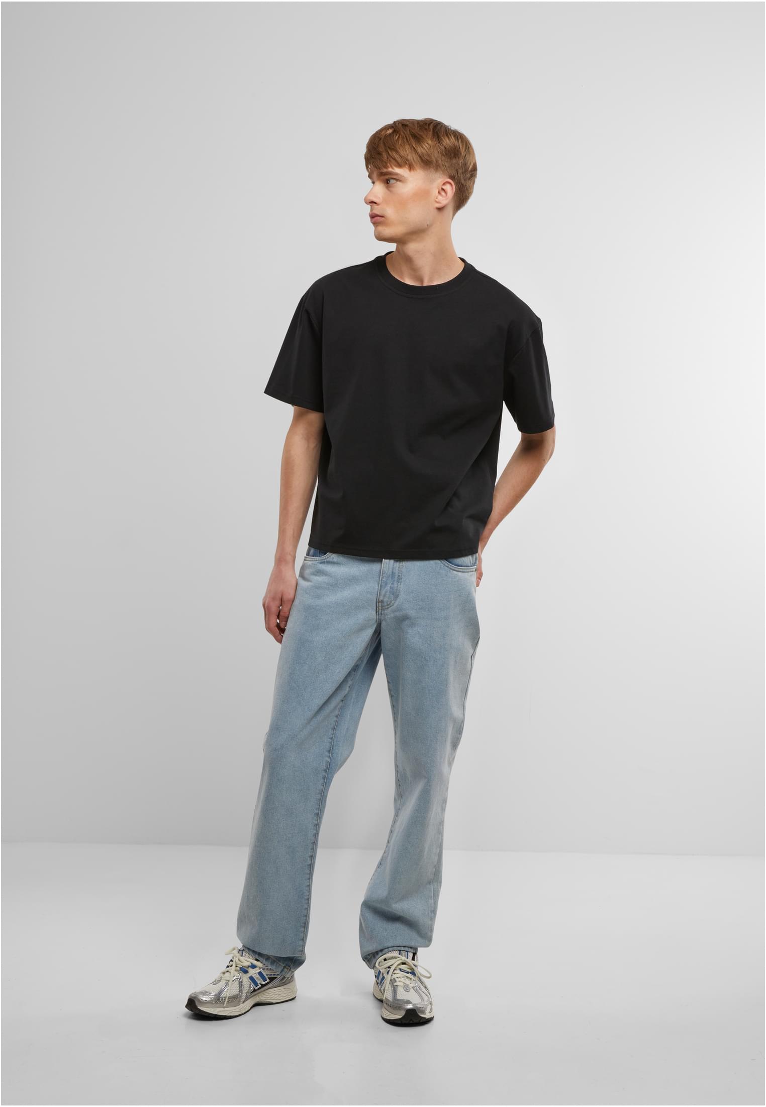 Cropped Oversize Tee black | black