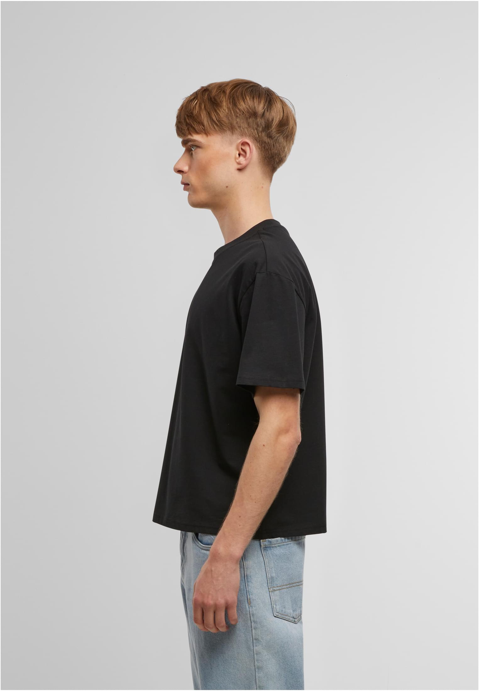 Cropped Oversize Tee black | black