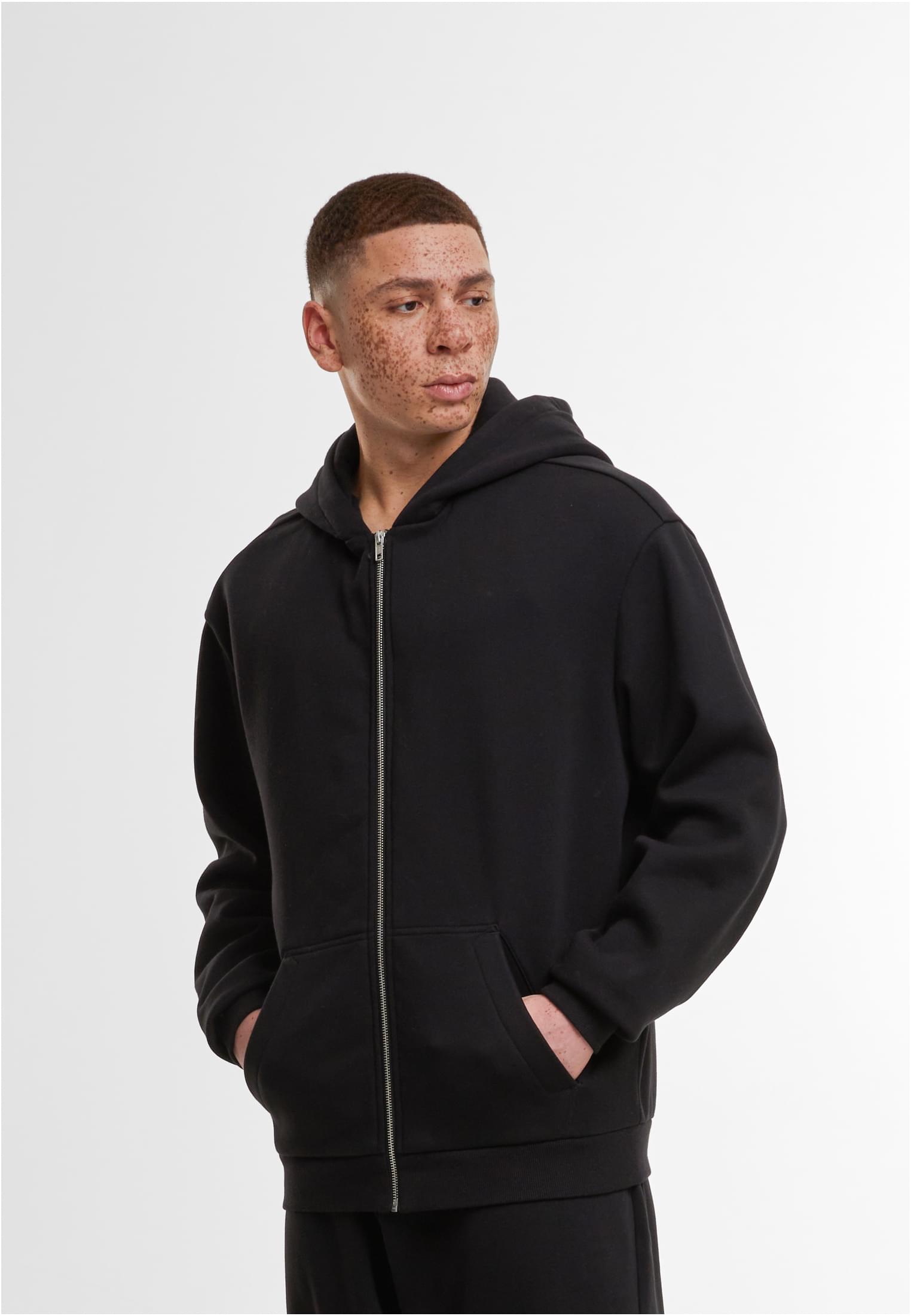 Loose Fit Zip Hoody black | black