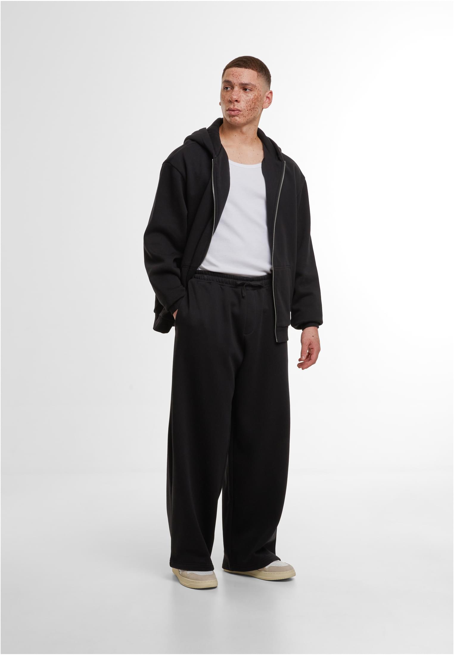 Loose Fit Zip Hoody black | black