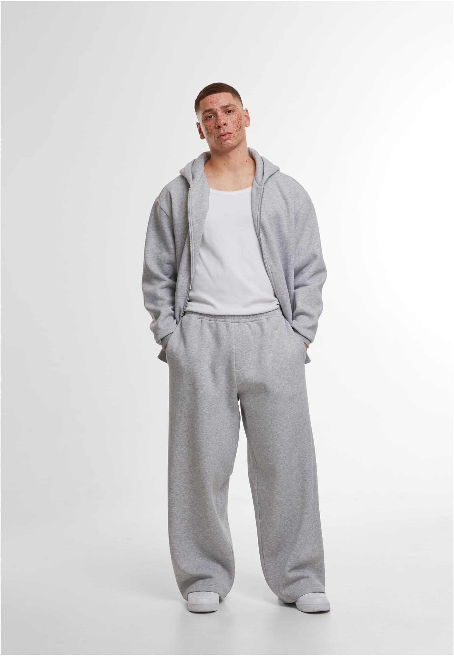 Loose Fit Zip Hoody heathergrey | heathergrey