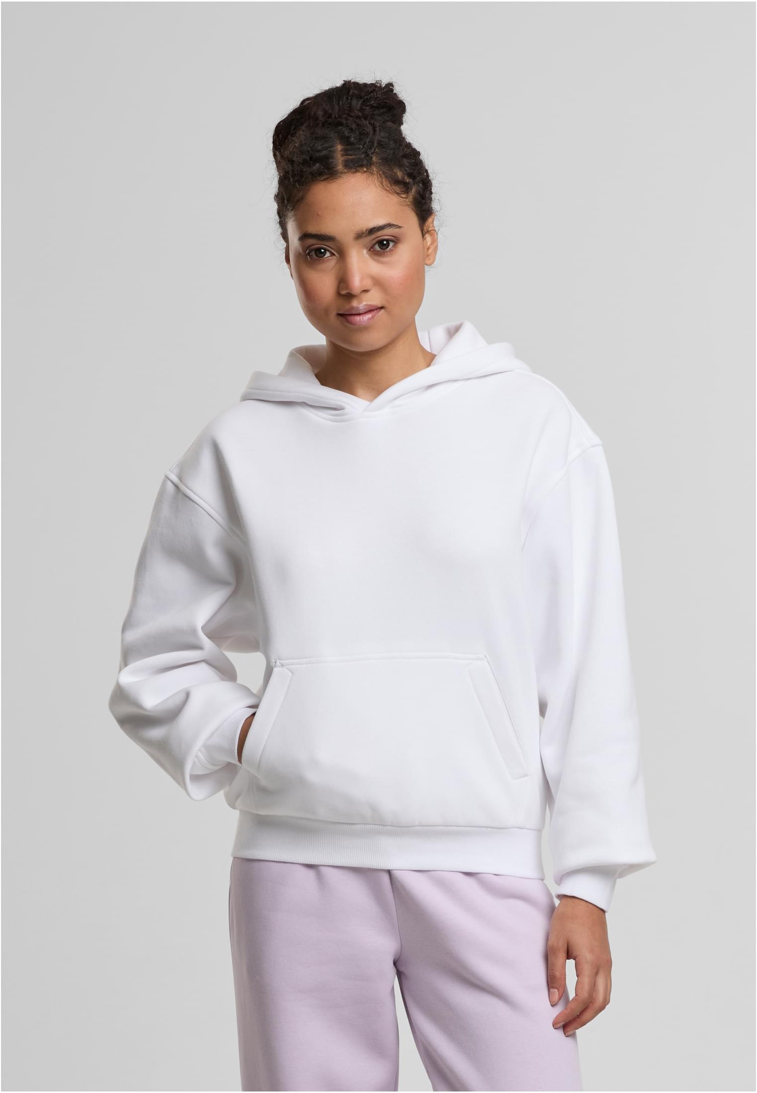 Ladies Loose Fit Hoody white | white
