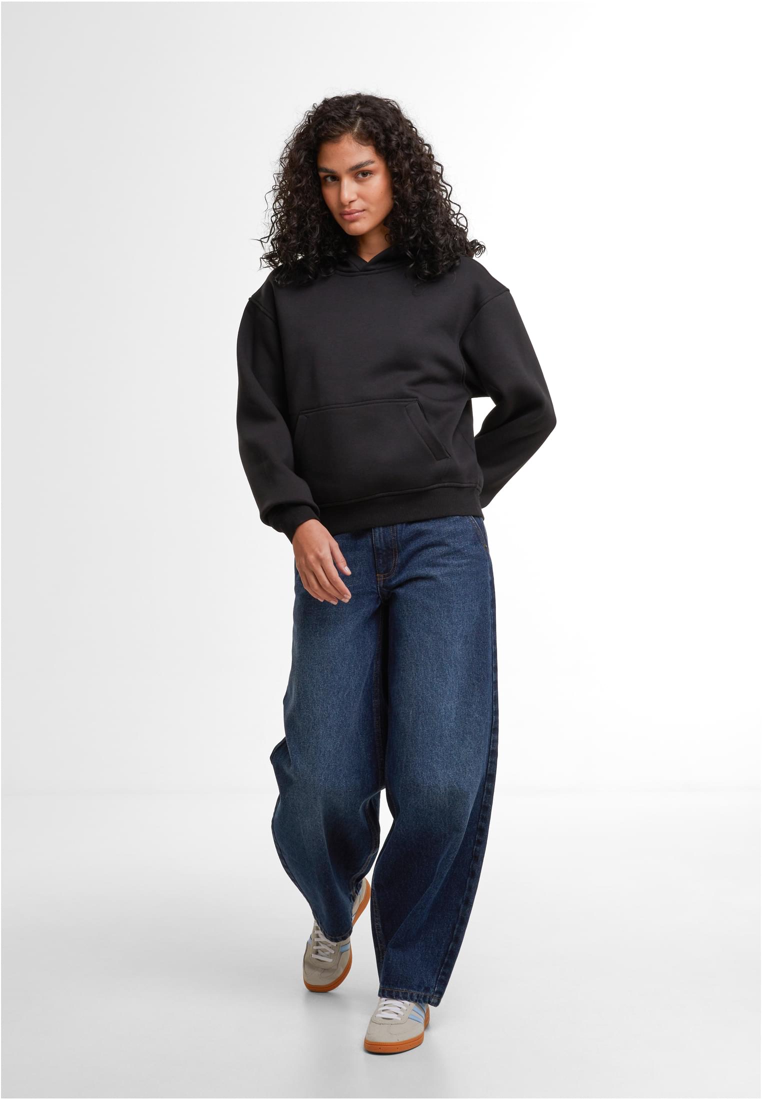 Ladies Loose Fit Hoody black | black