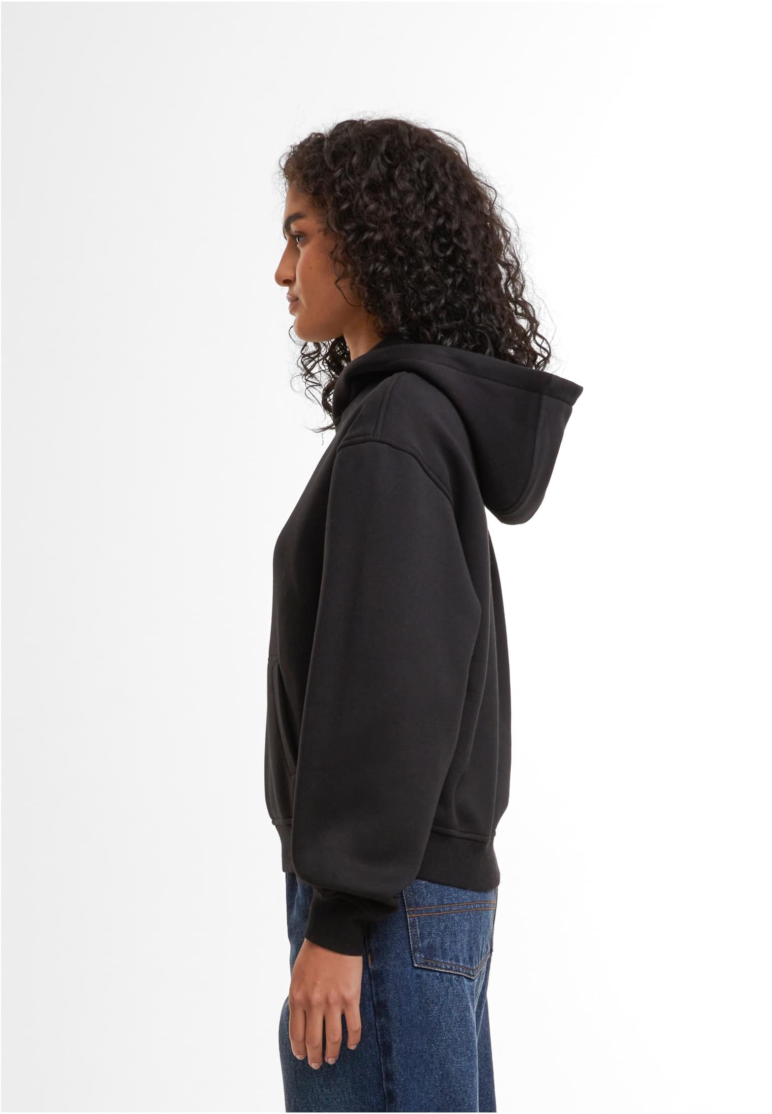 Ladies Loose Fit Hoody black | black