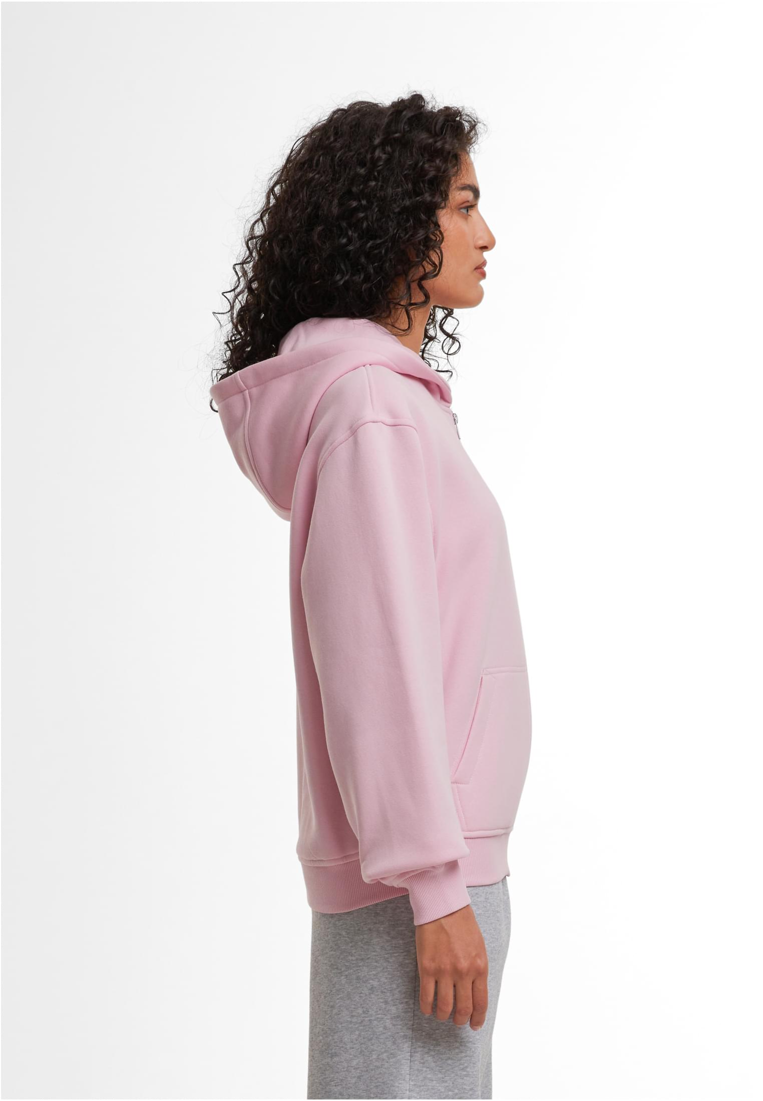 Ladies Loose Fit Zip Hoody softpink | softpink