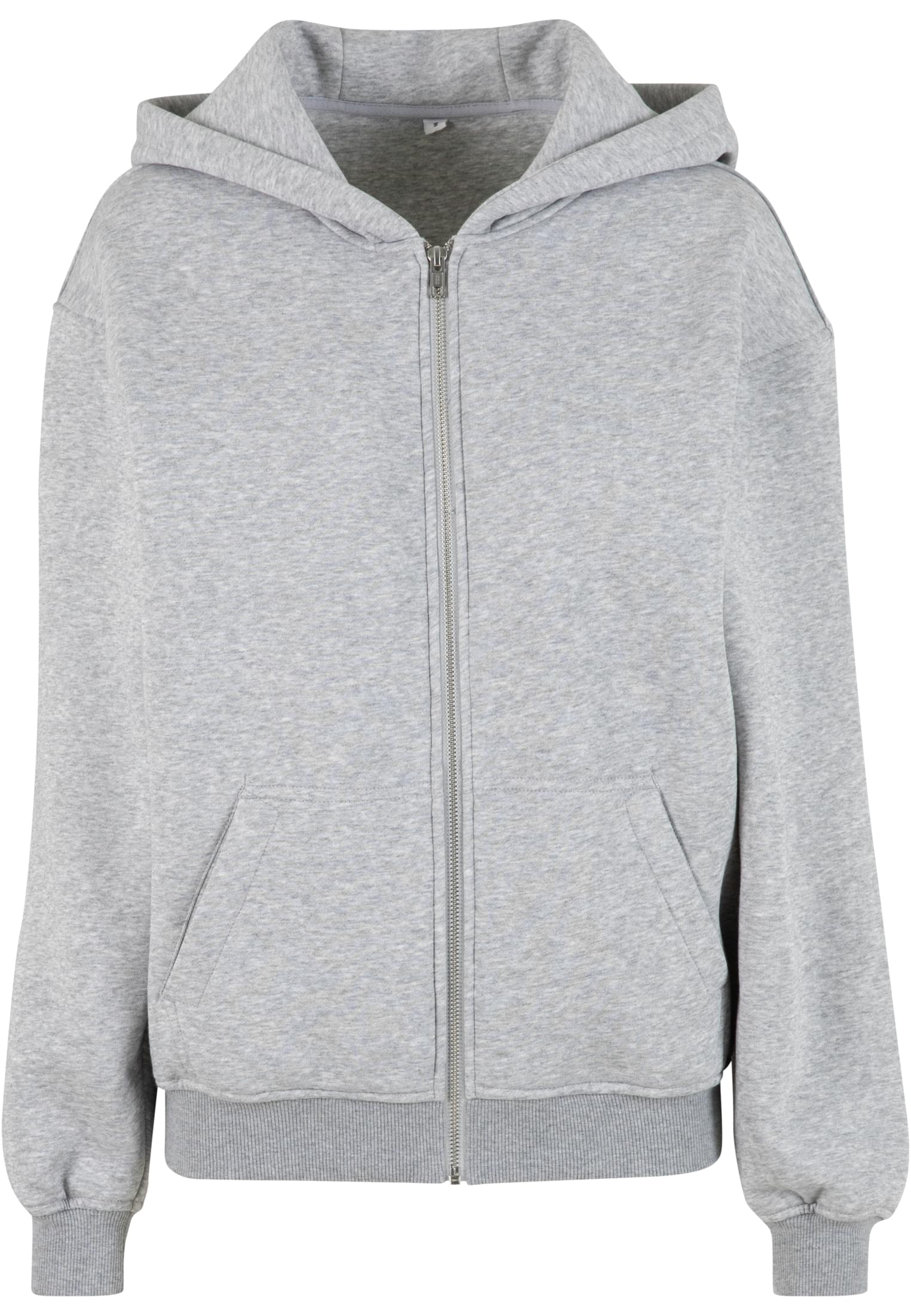 Ladies Loose Fit Zip Hoody heathergrey | heathergrey