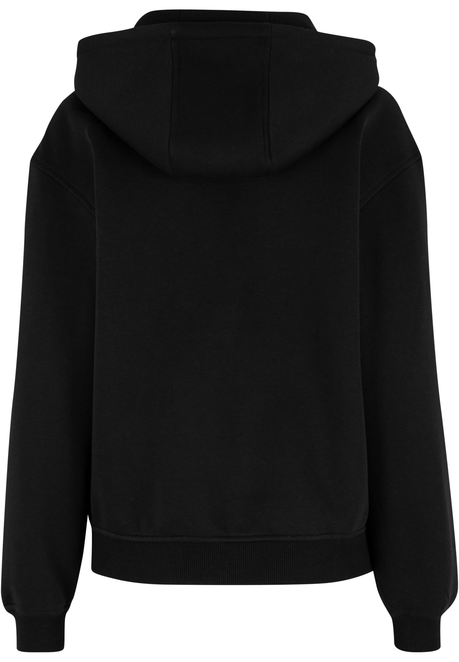 Ladies Loose Fit Zip Hoody black | black