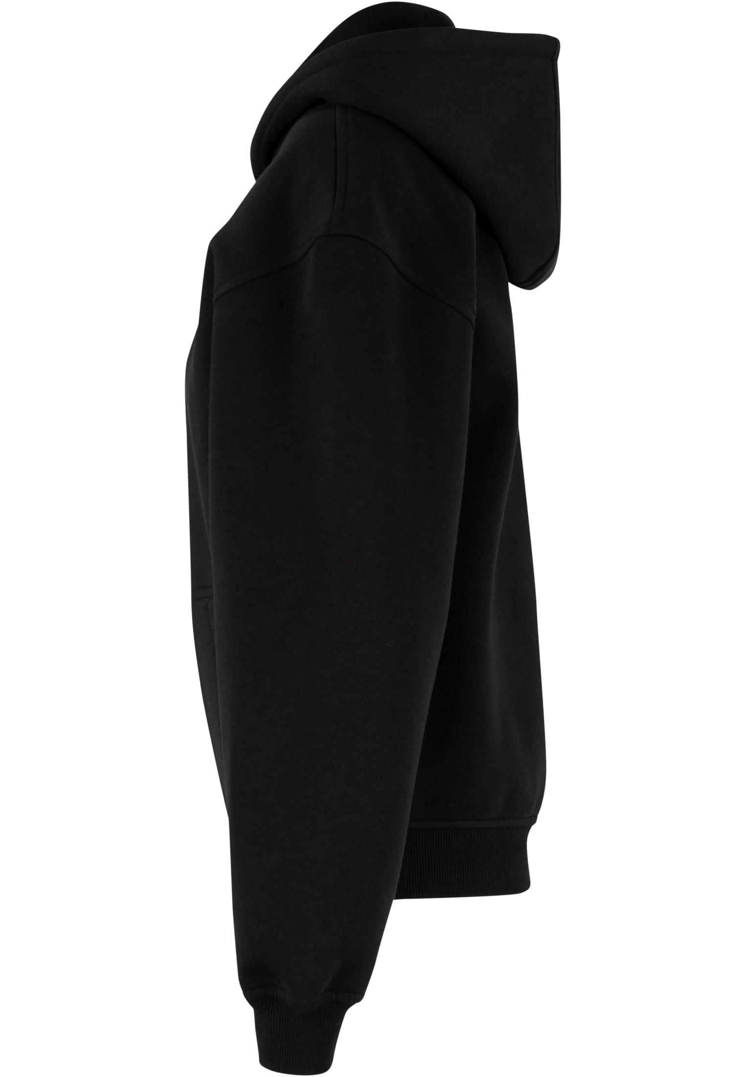 Ladies Loose Fit Zip Hoody black | black